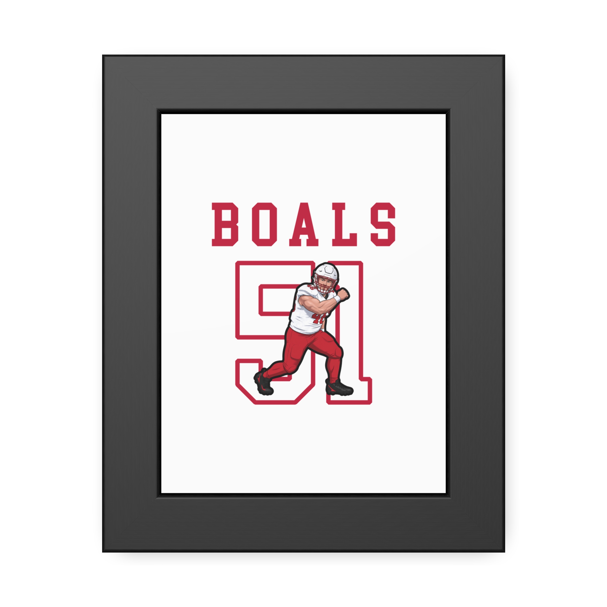 Framed Poster — character_shirsey in Black