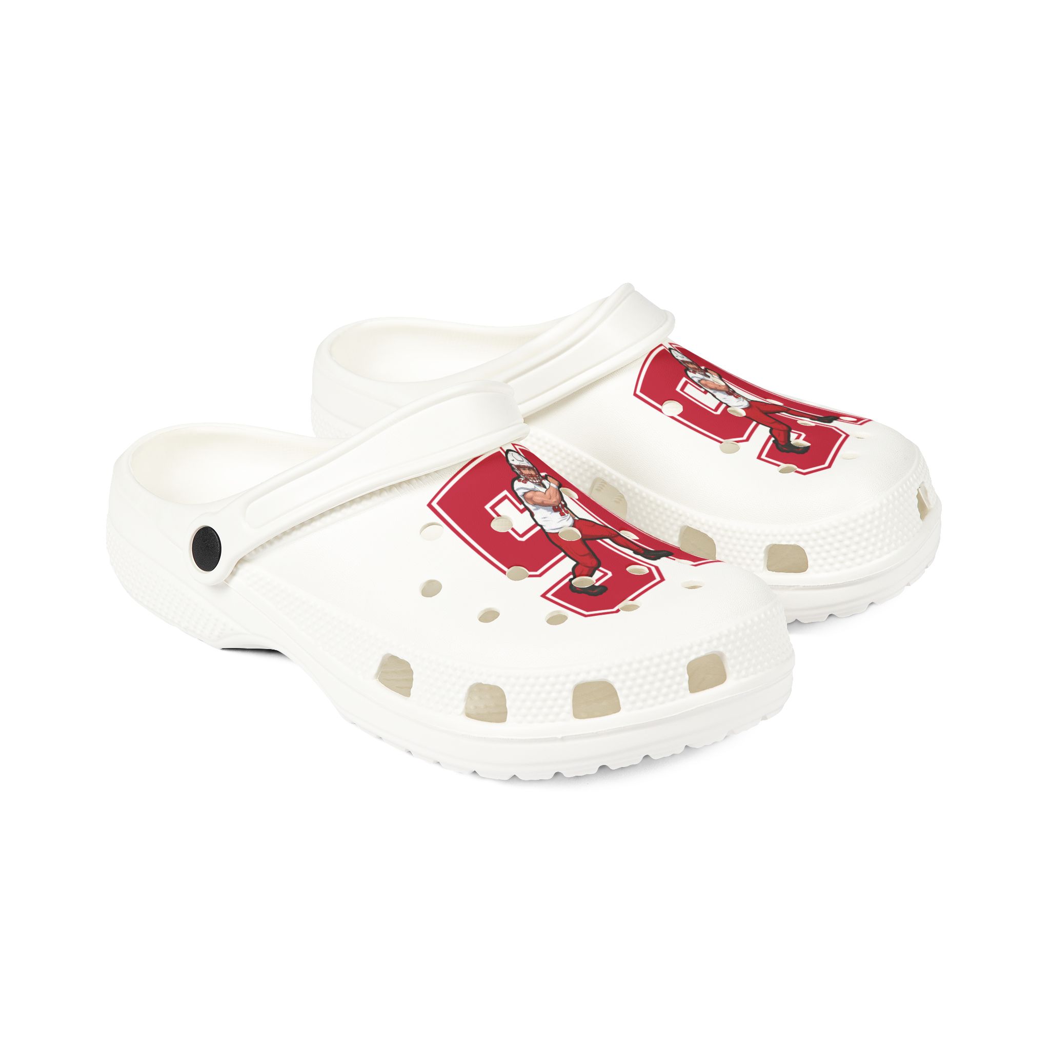 Rubber Clogs — character_number in White