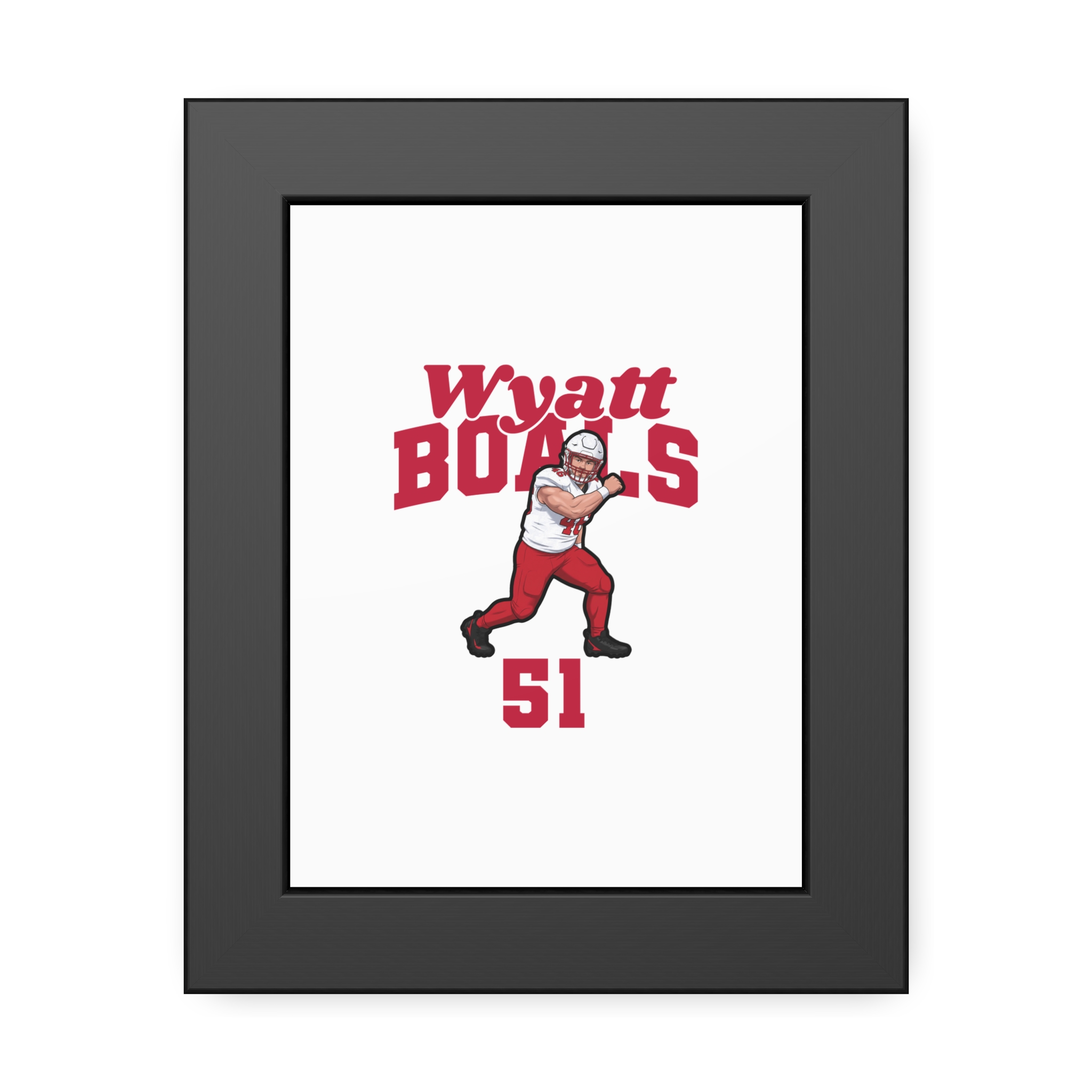 Framed Poster — character_signature_arch in Black