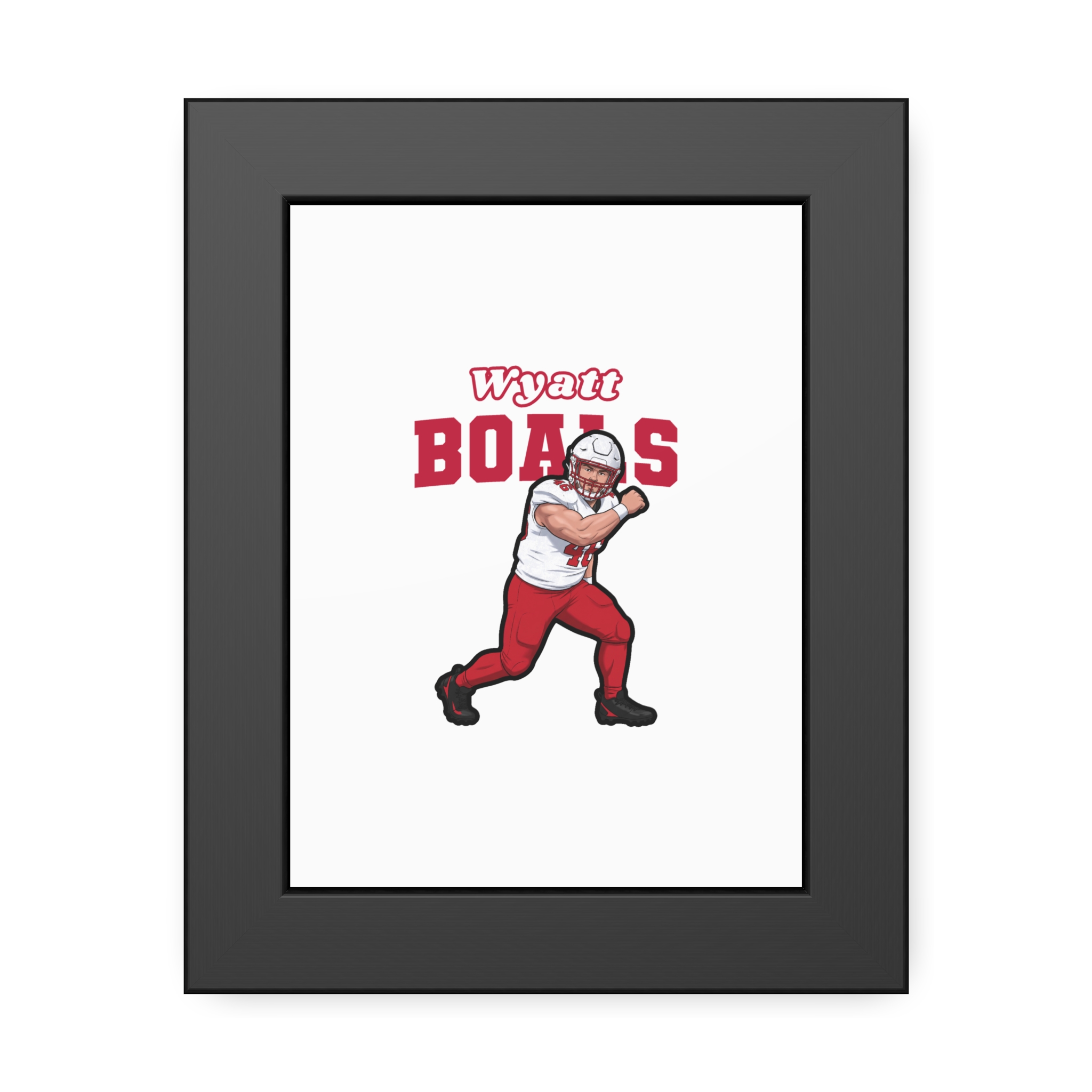 Framed Poster — character_name_arch in Black