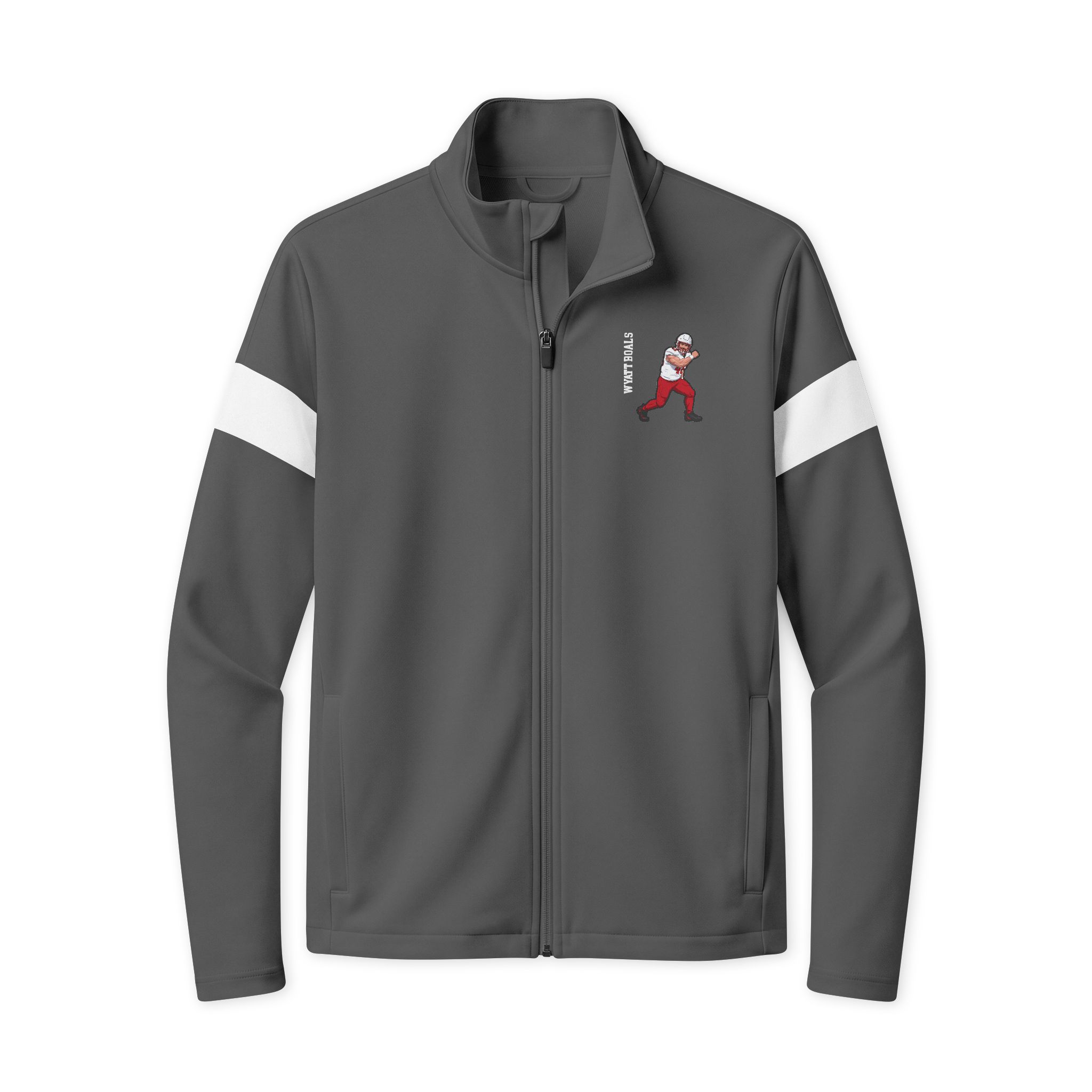 Travel Full-Zip Jacket — character_name_vertical in Iron Grey/ White