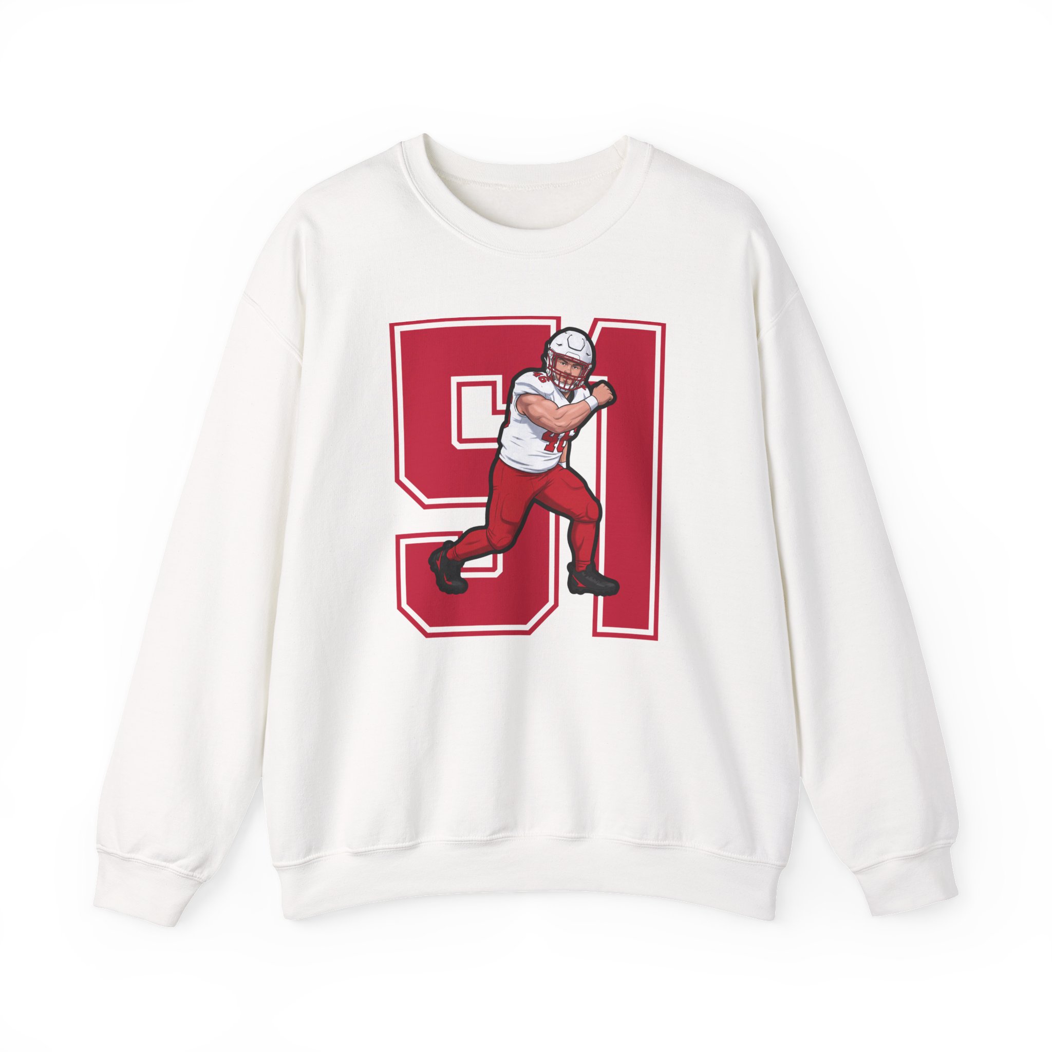 Crewneck Sweatshirt — character_number in White