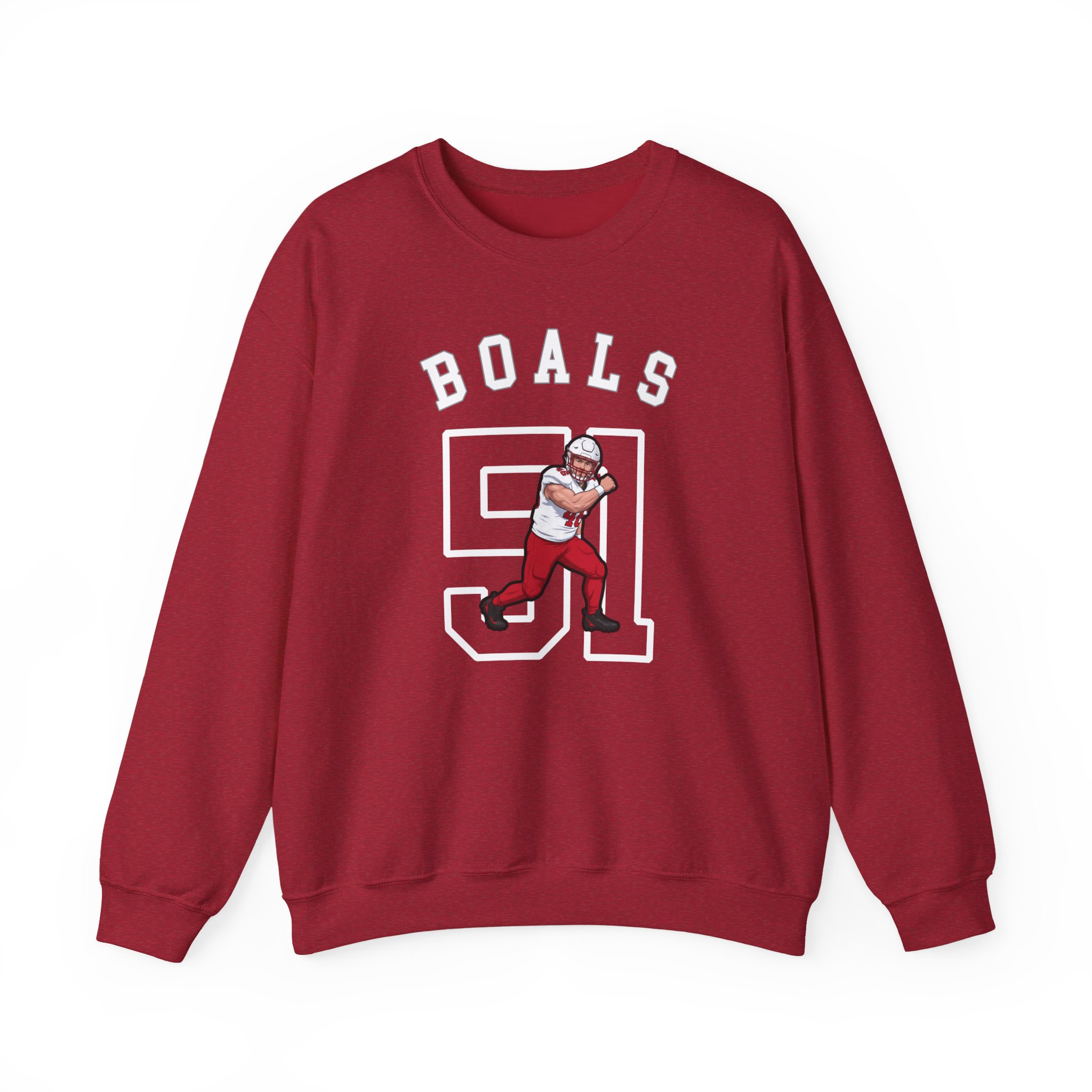 Crewneck Sweatshirt — character_shirsey_arch in Red