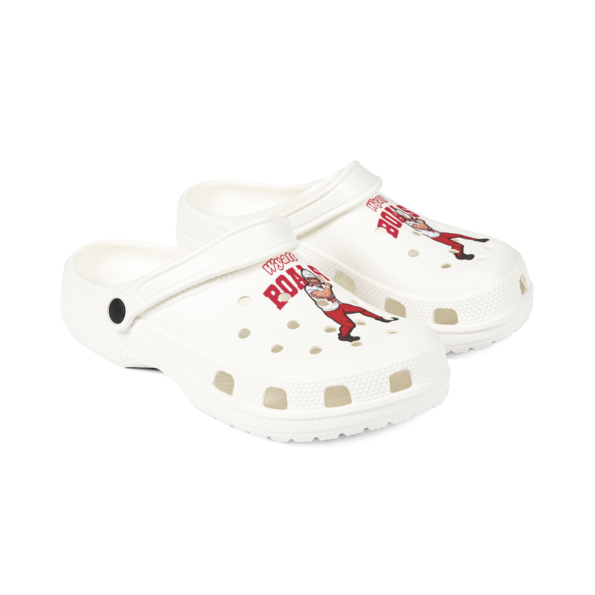 Rubber Clogs — character_name_arch in White