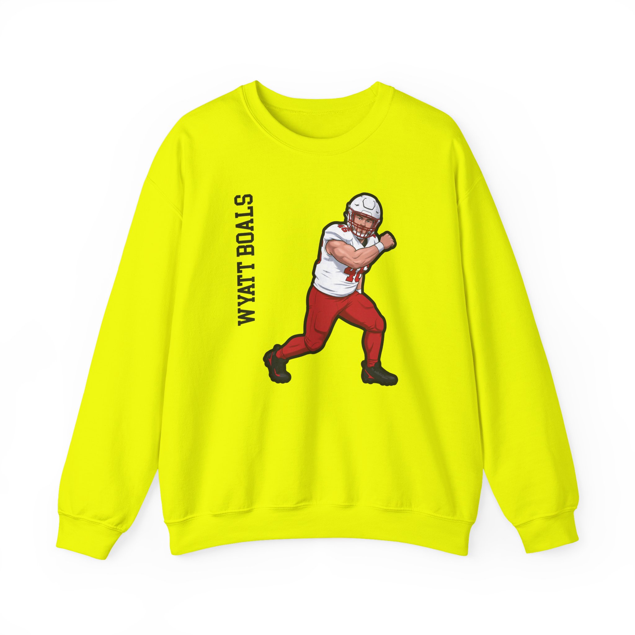 Crewneck Sweatshirt — character_name_vertical in Green