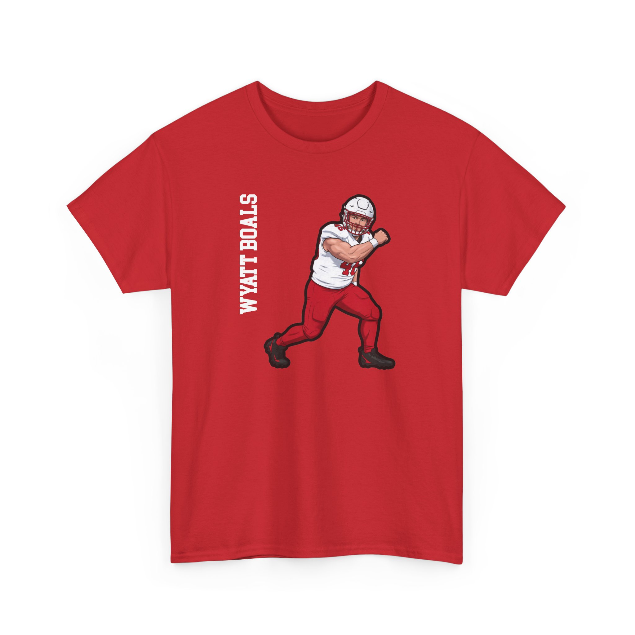 Tee — character_name_vertical in Red