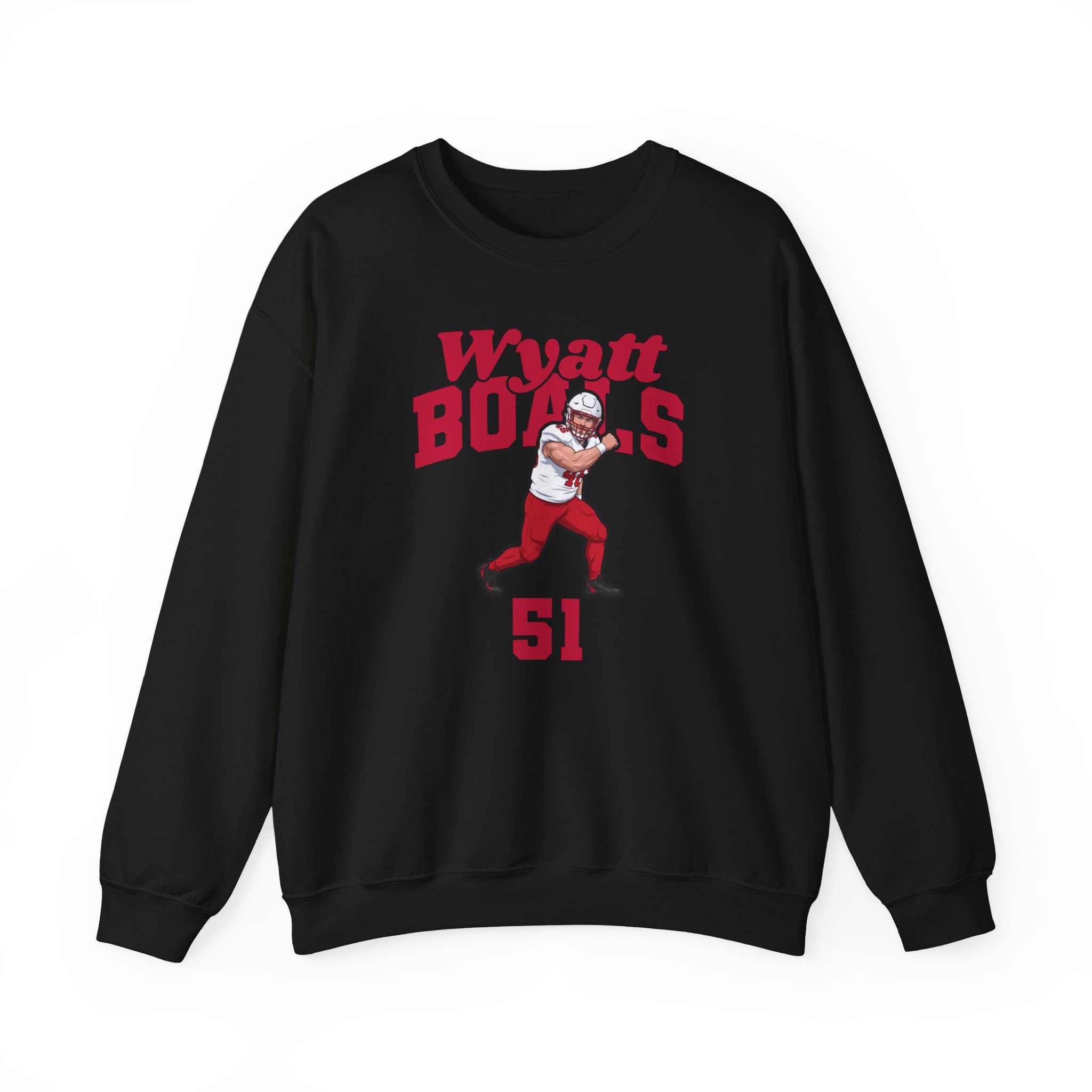 Crewneck Sweatshirt — character_signature_arch in Black