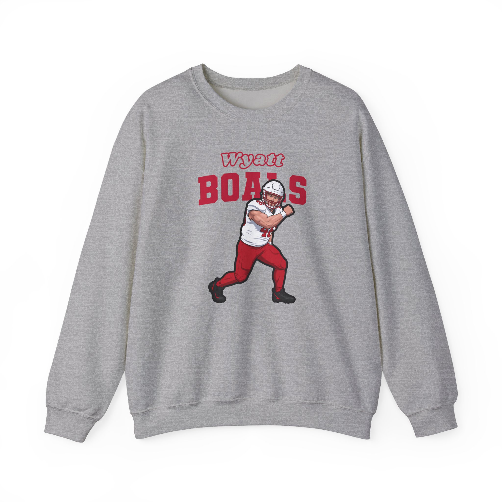 Crewneck Sweatshirt — character_name_arch in Grey