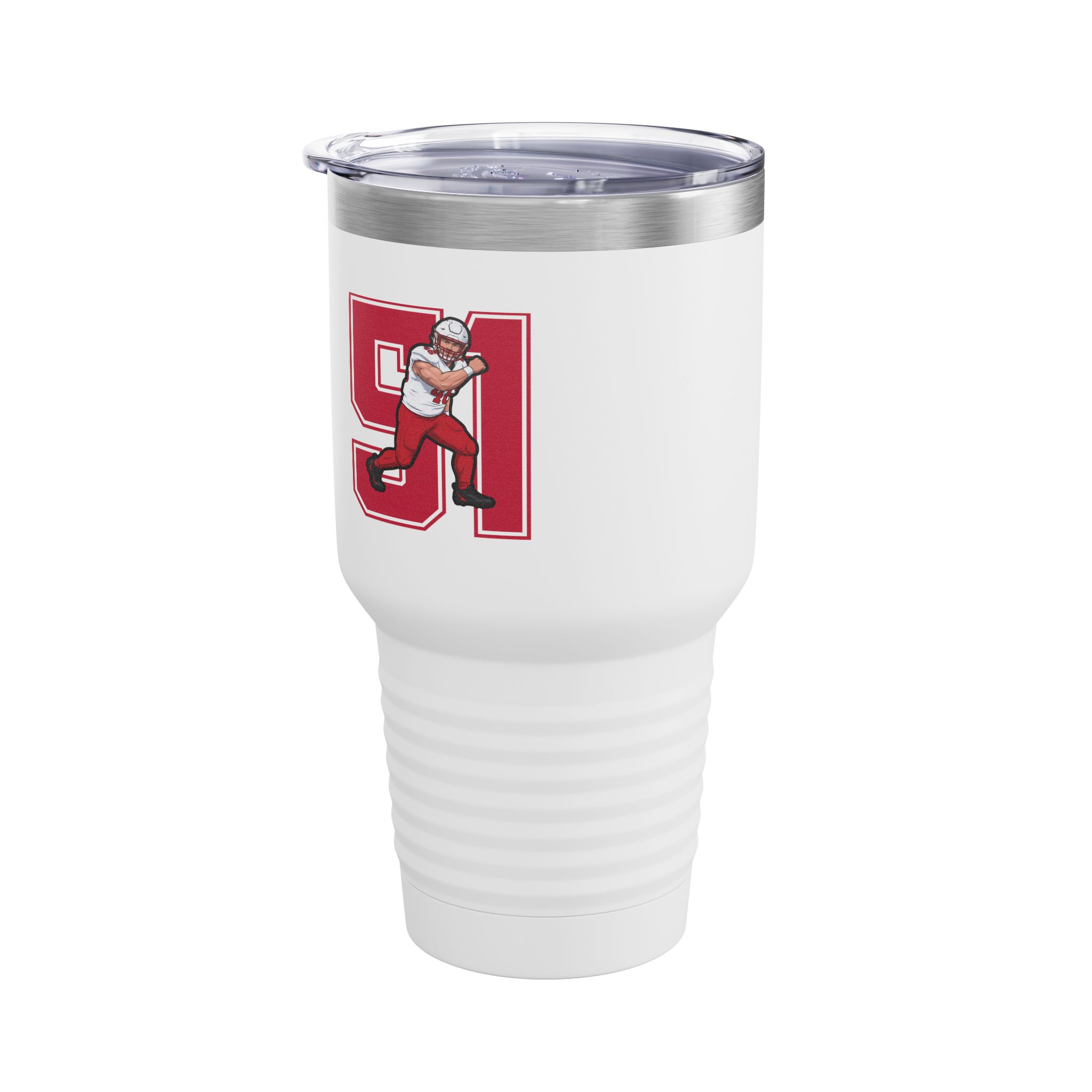 30oz Tumbler — character_number in White