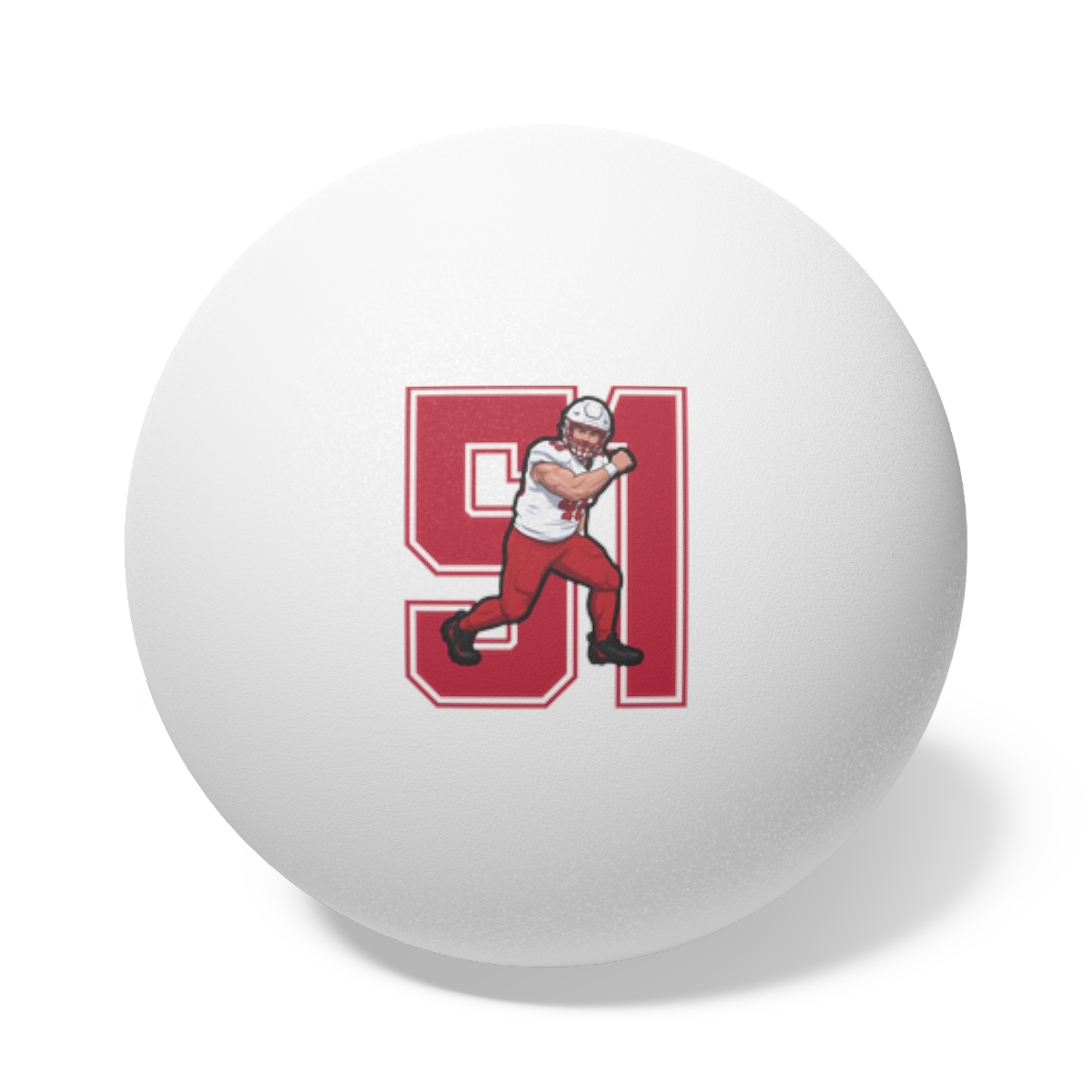 Ping Pong Balls, 6 pcs — character_number in White