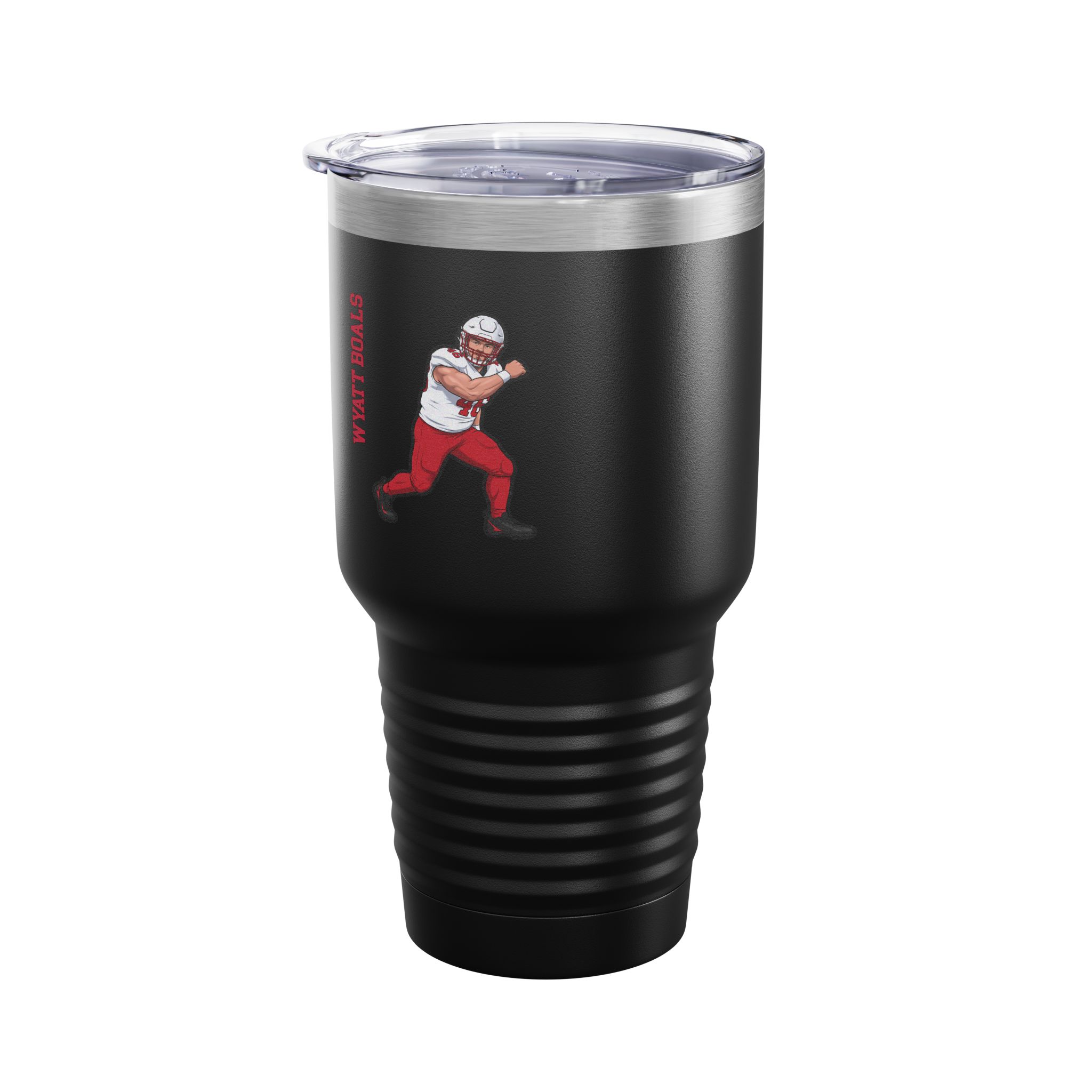30oz Tumbler — character_name_vertical in Black