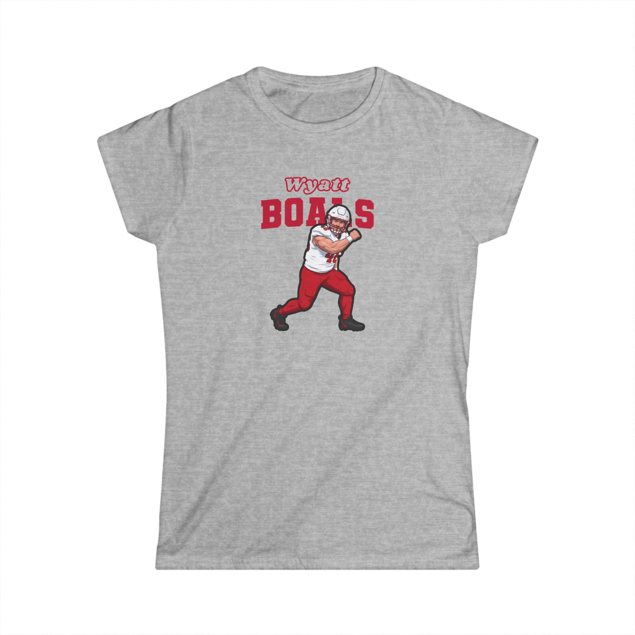 Women's Softstyle Tee — character_name_arch in Grey