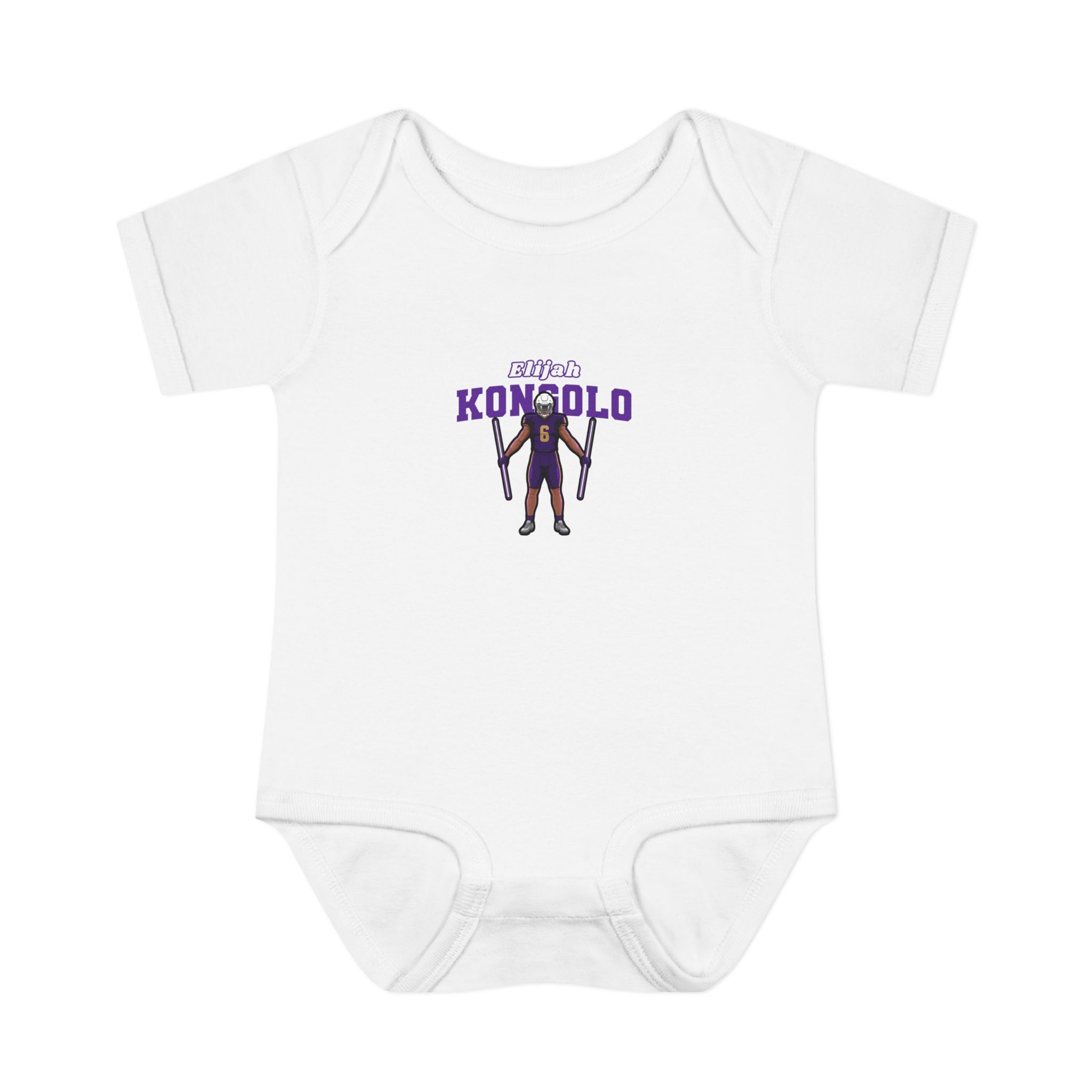 Baby Onesie — character_name_arch in White