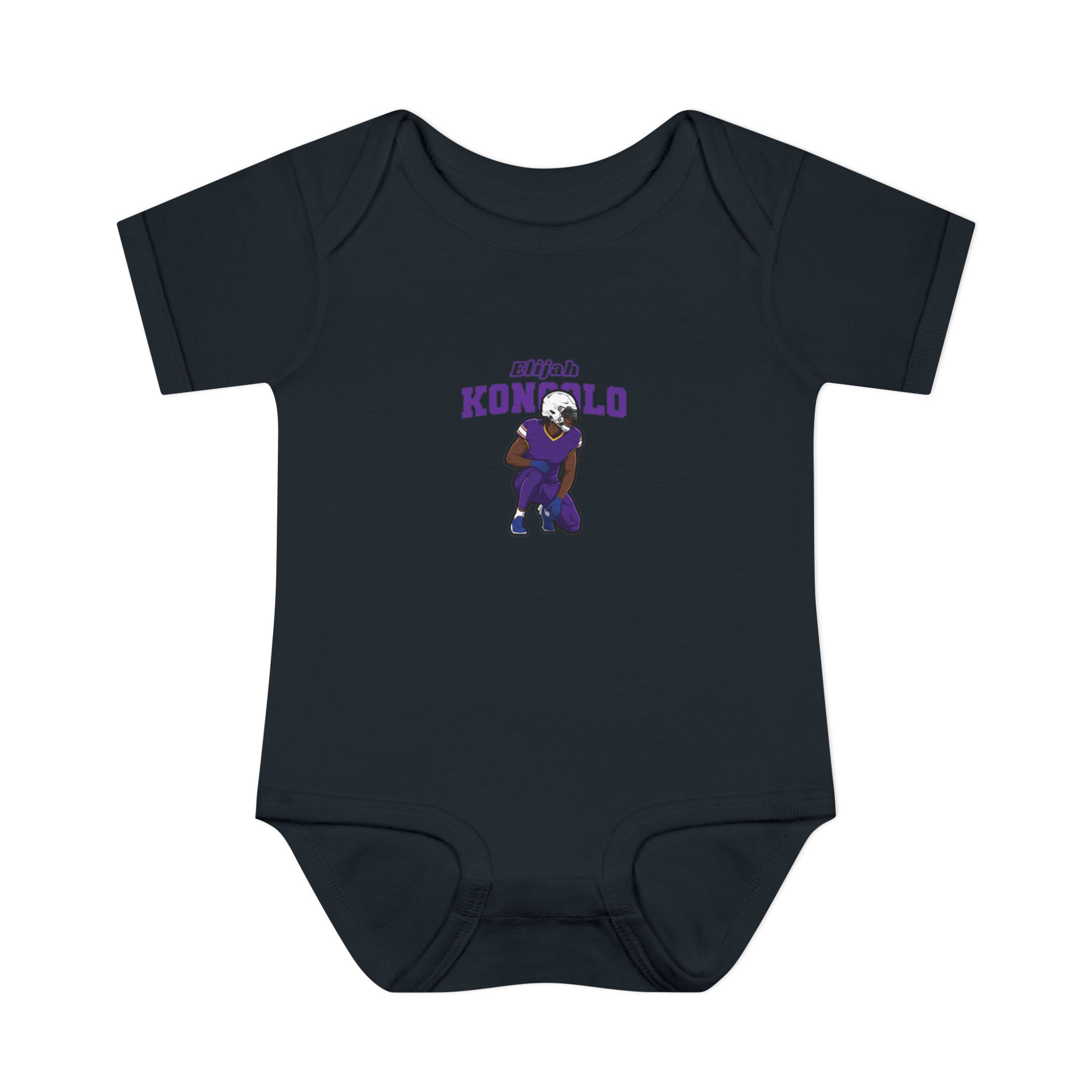 Baby Onesie — character_name_arch in Black