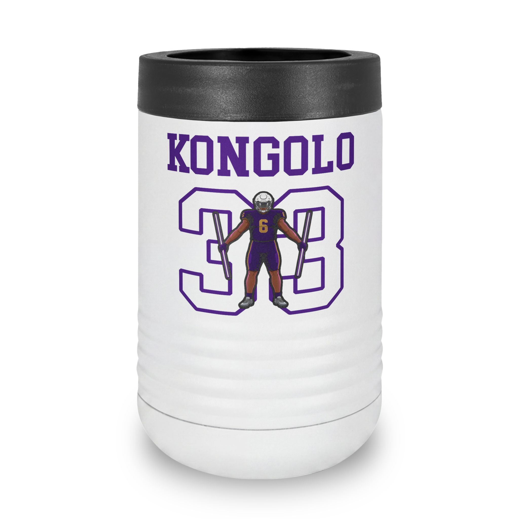 Stainless Can Cooler — character_shirsey in White