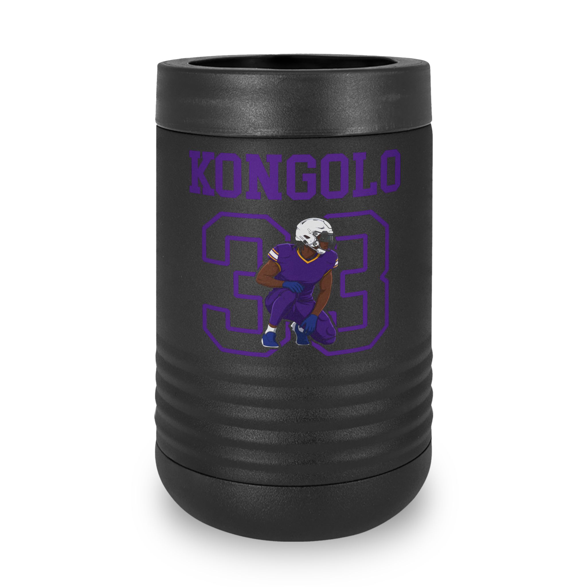 Stainless Can Cooler — character_shirsey in Black