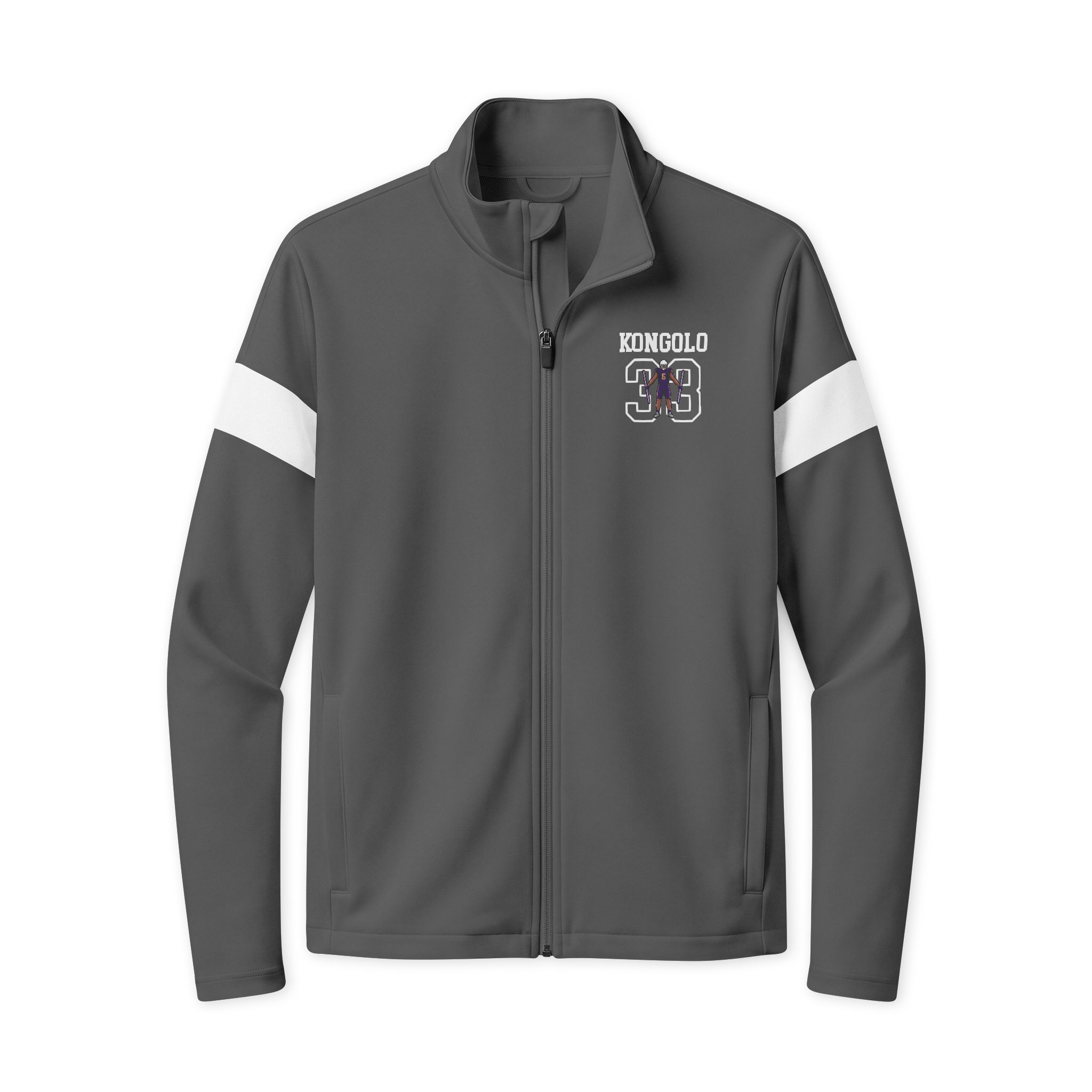 Travel Full-Zip Jacket — character_shirsey in Iron Grey/ White