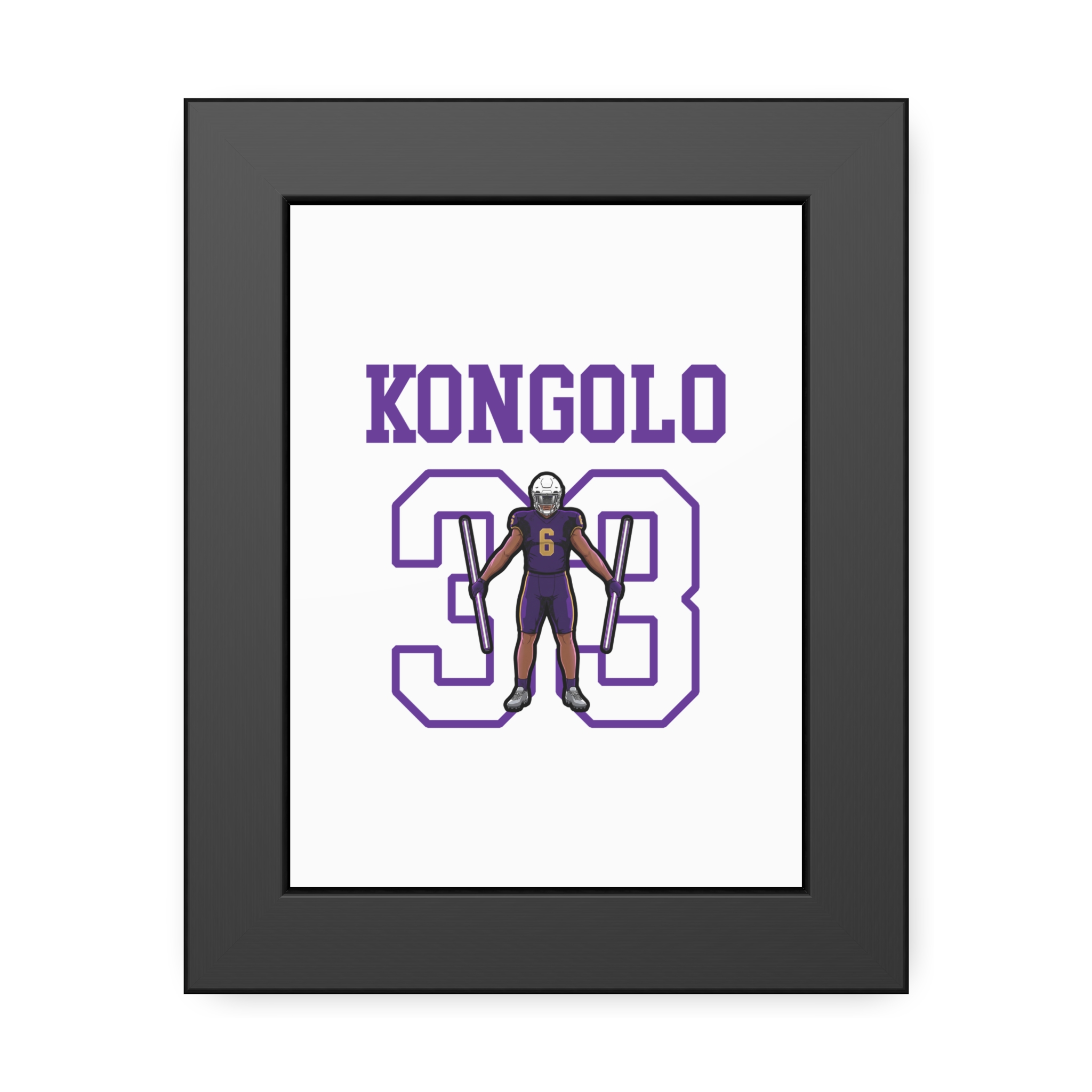 Framed Poster — character_shirsey in Black