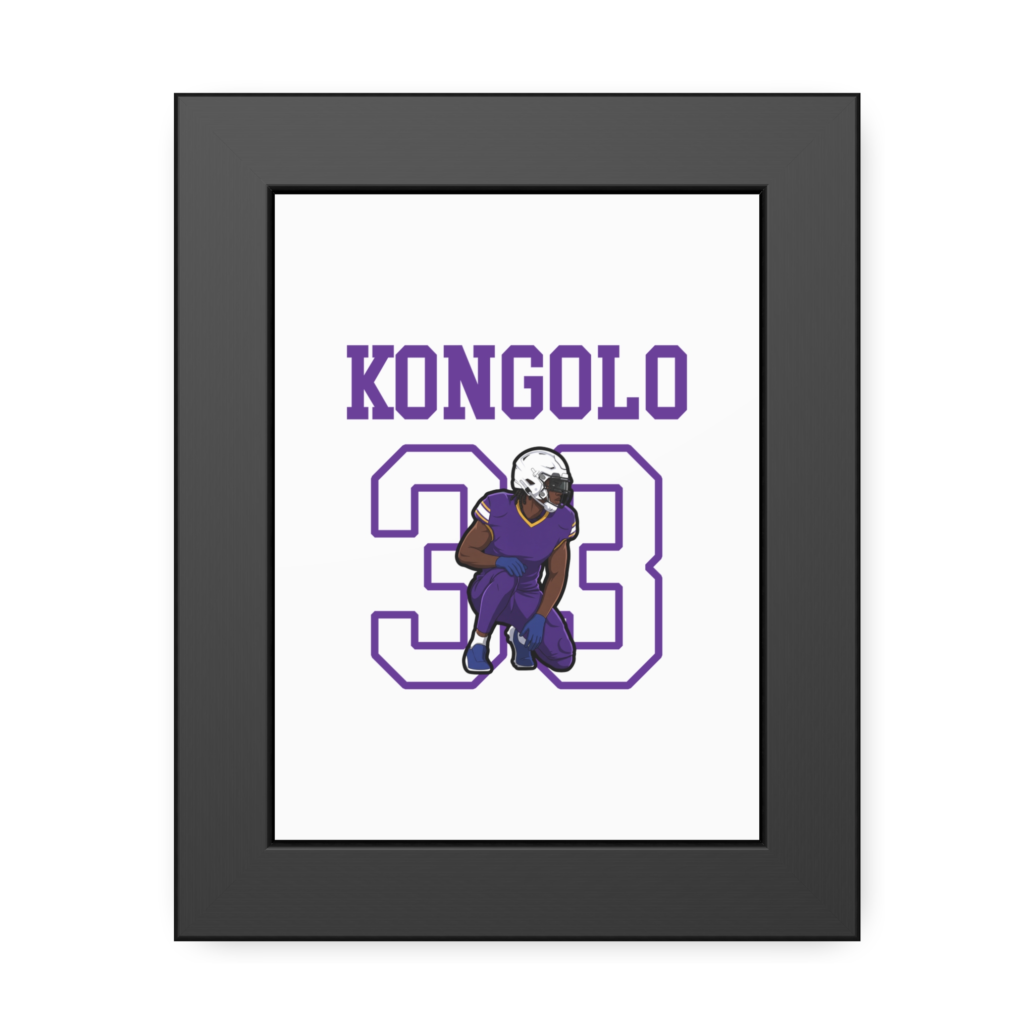 Framed Poster — character_shirsey in Black
