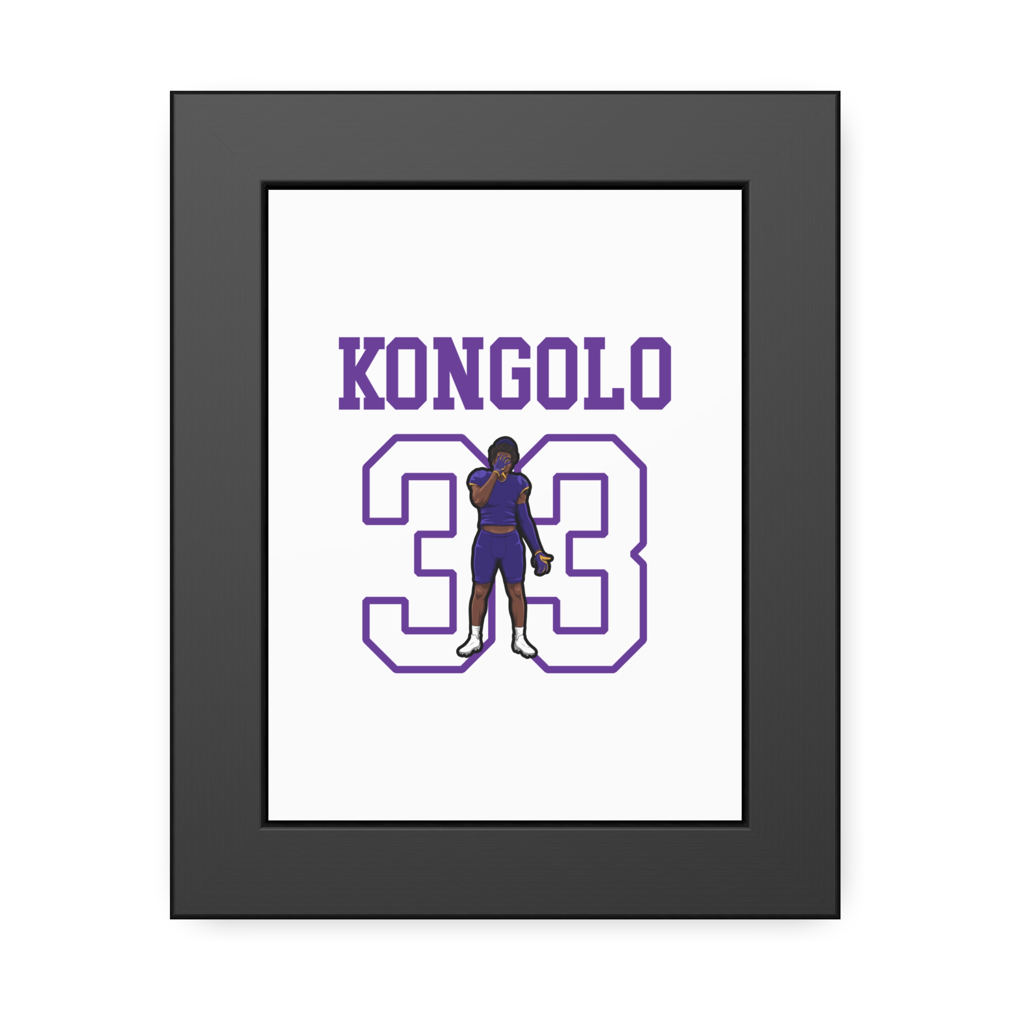 Framed Poster — character_shirsey in Black