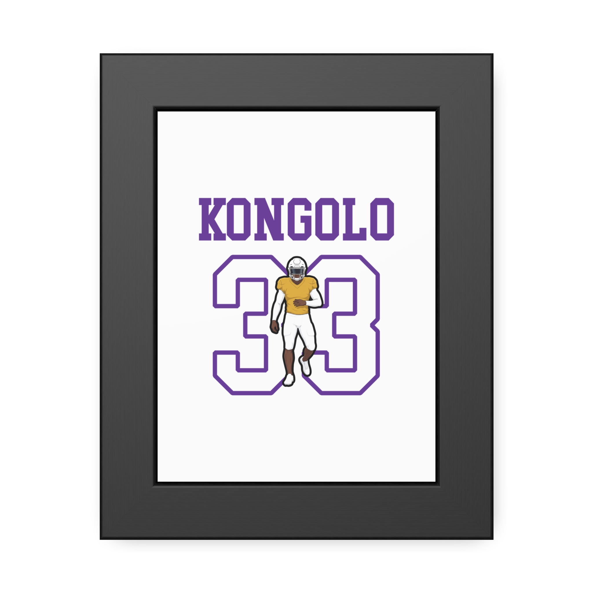 Framed Poster — character_shirsey in Black