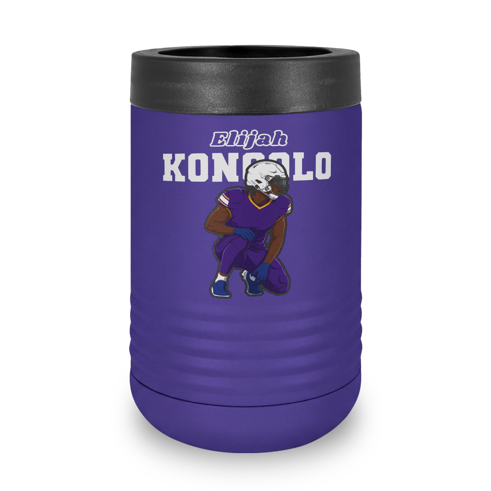 Stainless Can Cooler — character_name_arch in Purple