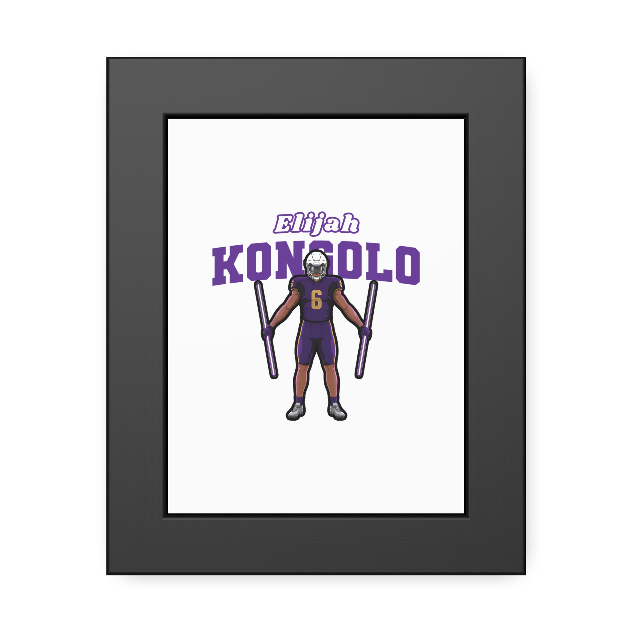 Framed Poster — character_name_arch in Black