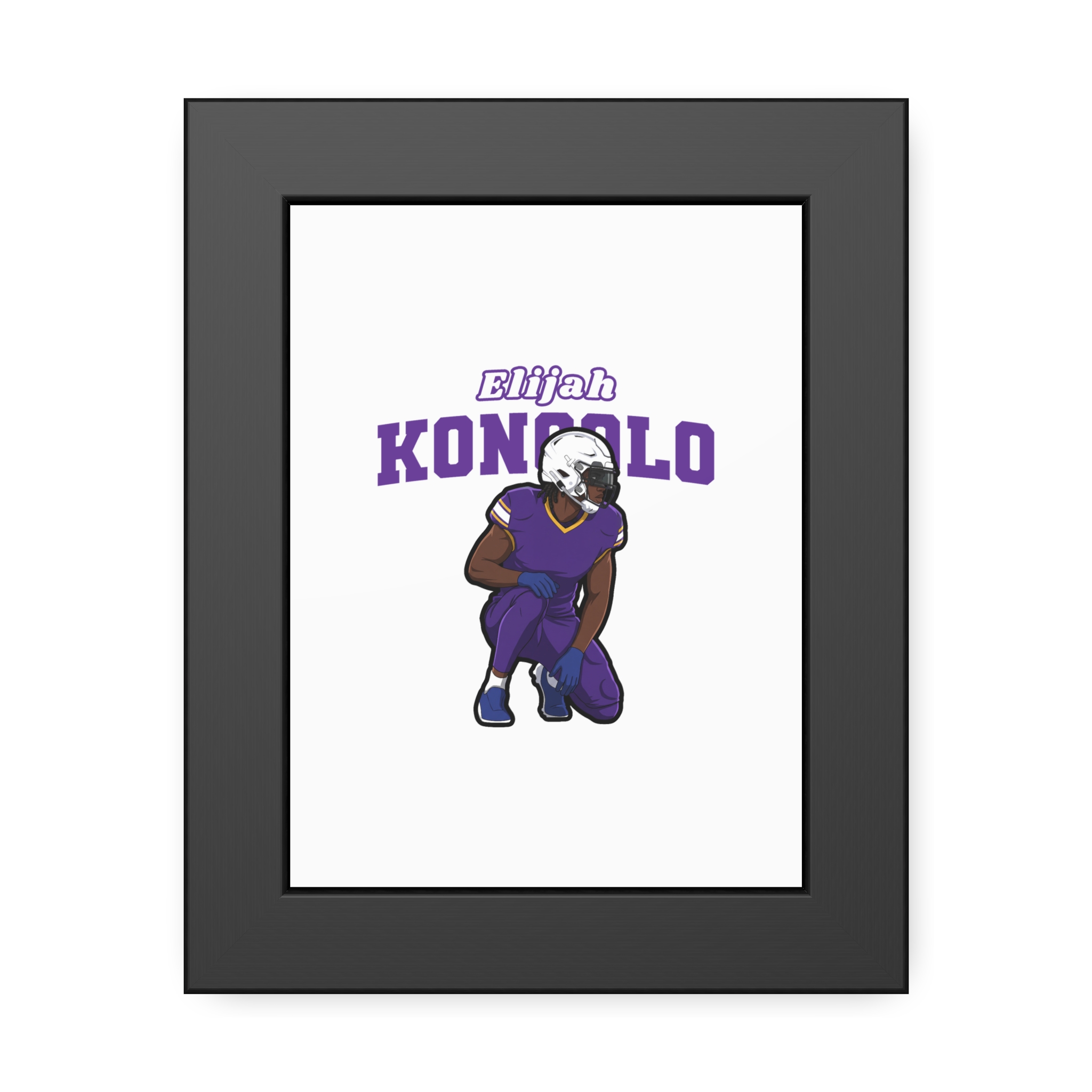 Framed Poster — character_name_arch in Black