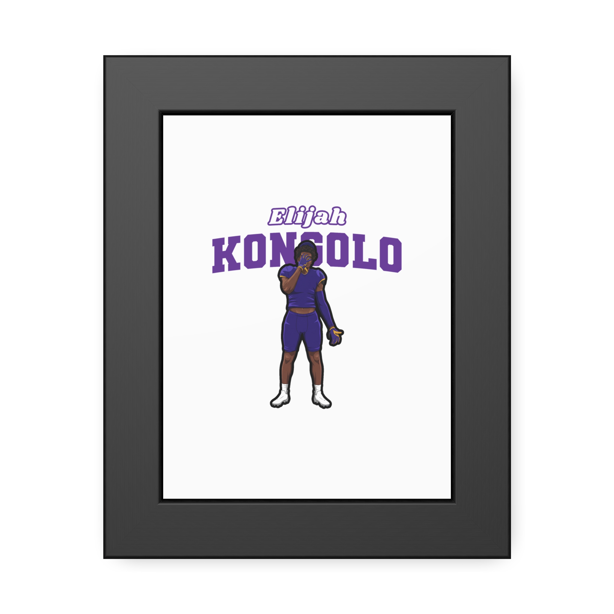 Framed Poster — character_name_arch in Black