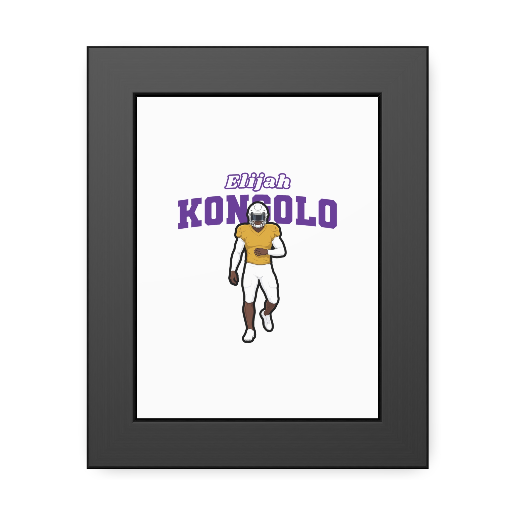 Framed Poster — character_name_arch in Black