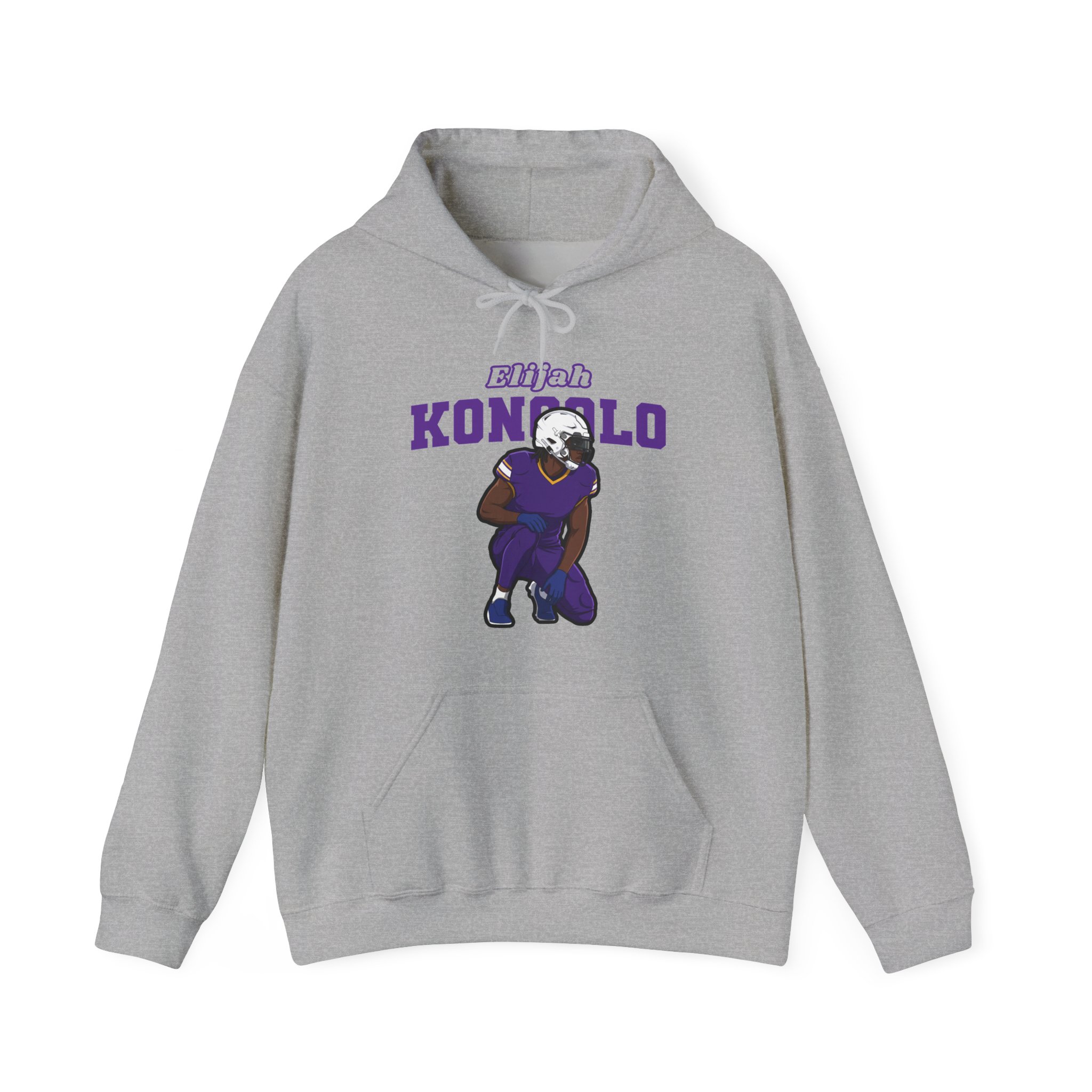 Hoodie — character_name_arch in Grey