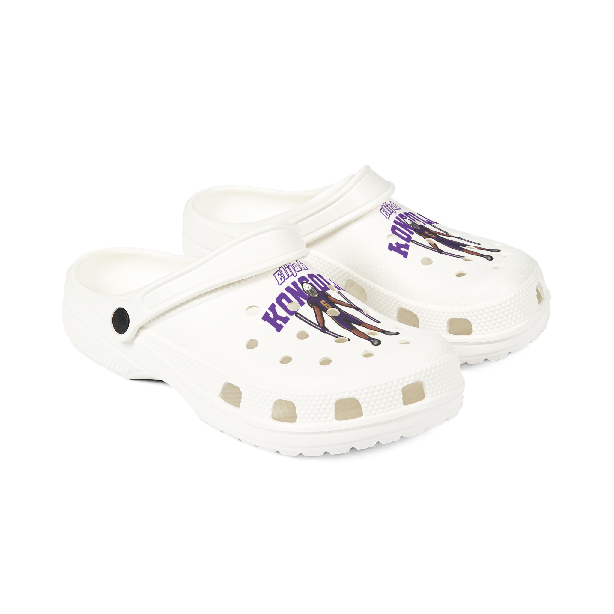 Rubber Clogs — character_name_arch in White