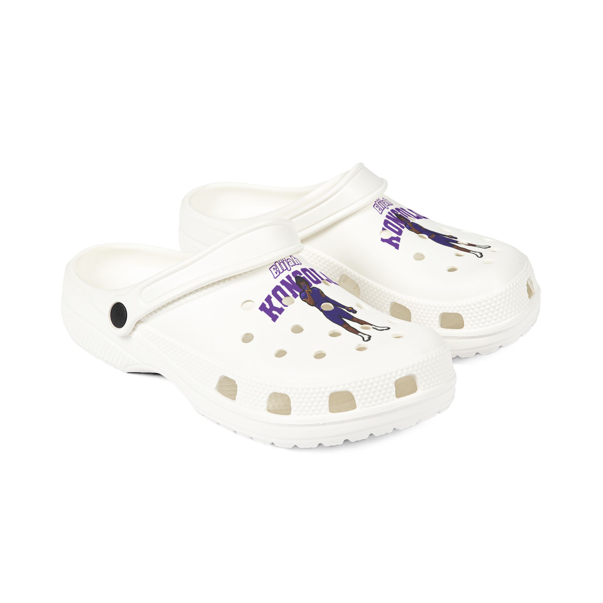 Rubber Clogs — character_name_arch in White