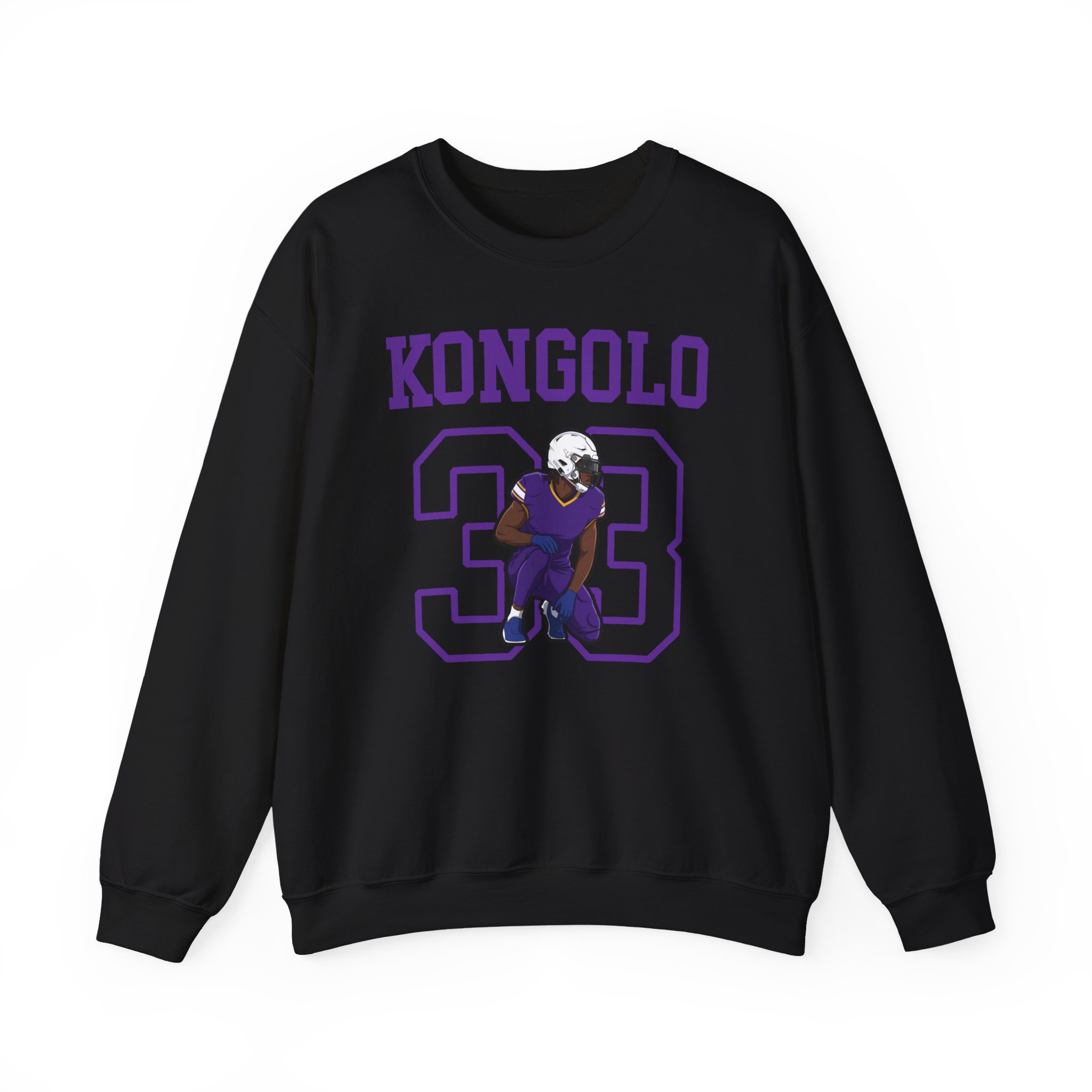 Crewneck Sweatshirt — character_shirsey in Black