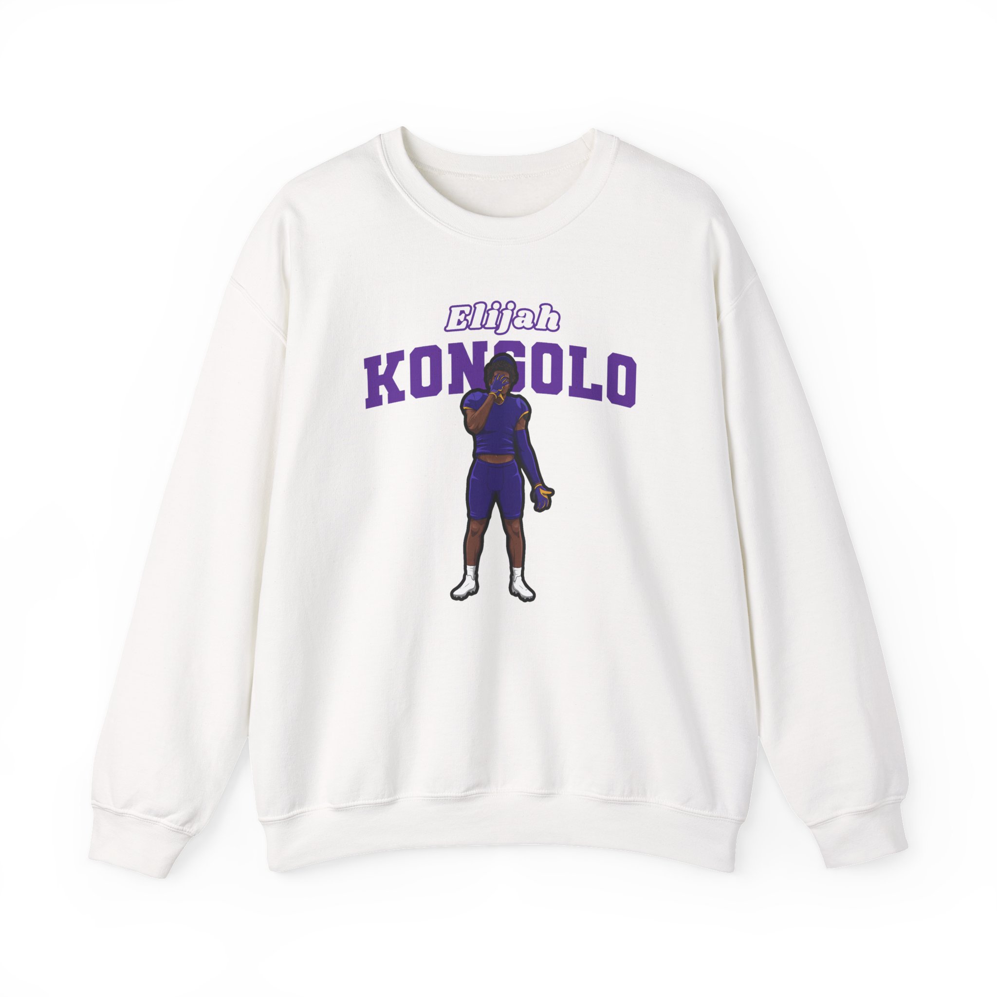 Crewneck Sweatshirt — character_name_arch in White