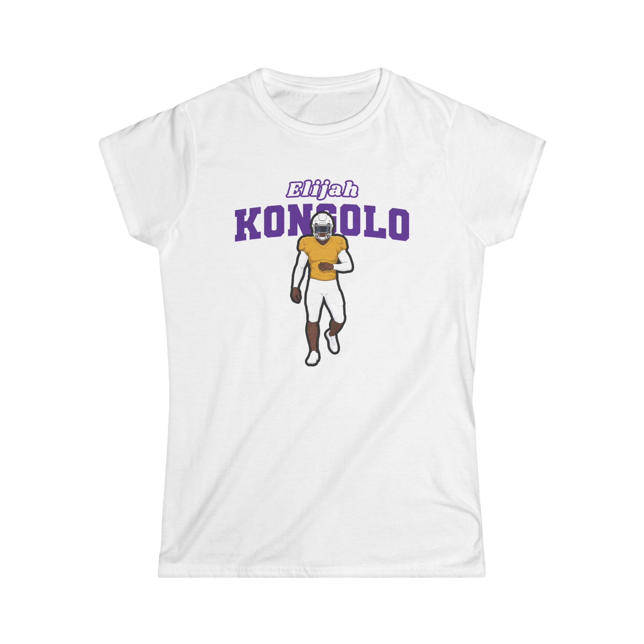 Women's Softstyle Tee — character_name_arch in White