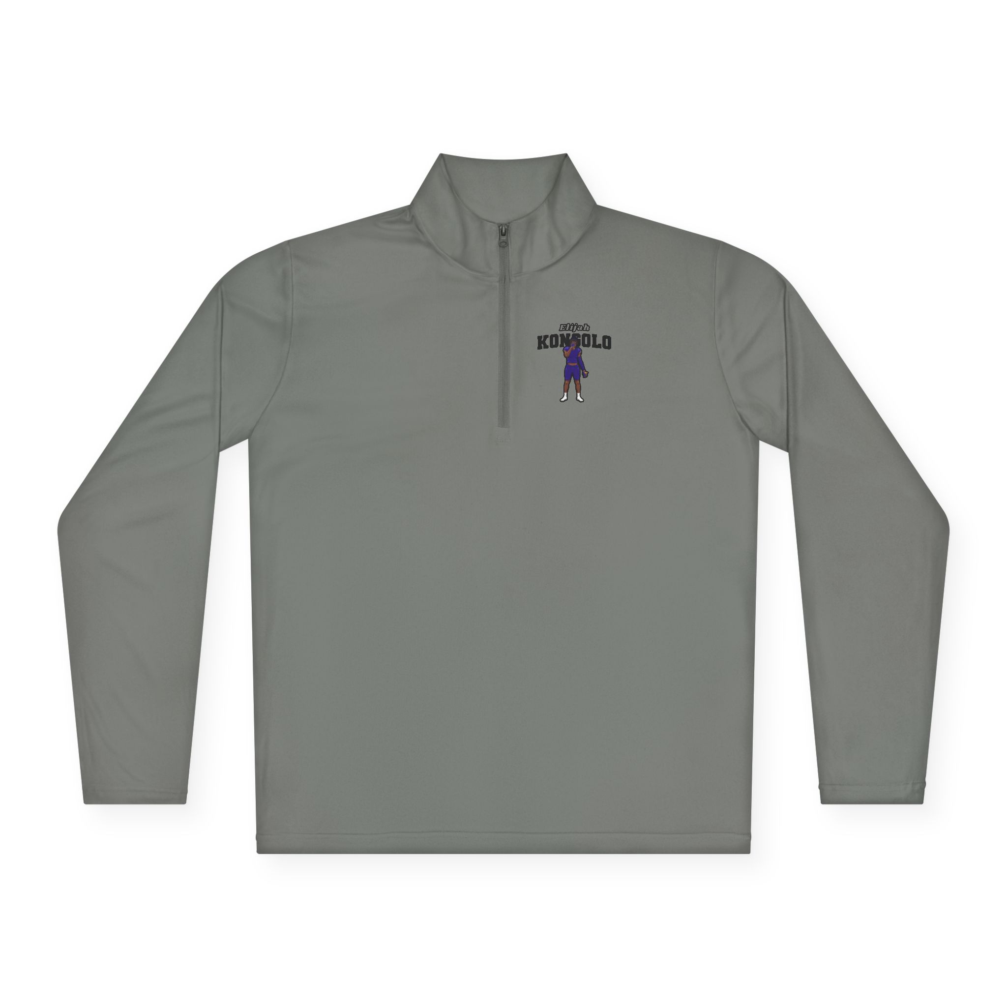 Q-Zip Pullover — character_name_arch in Grey