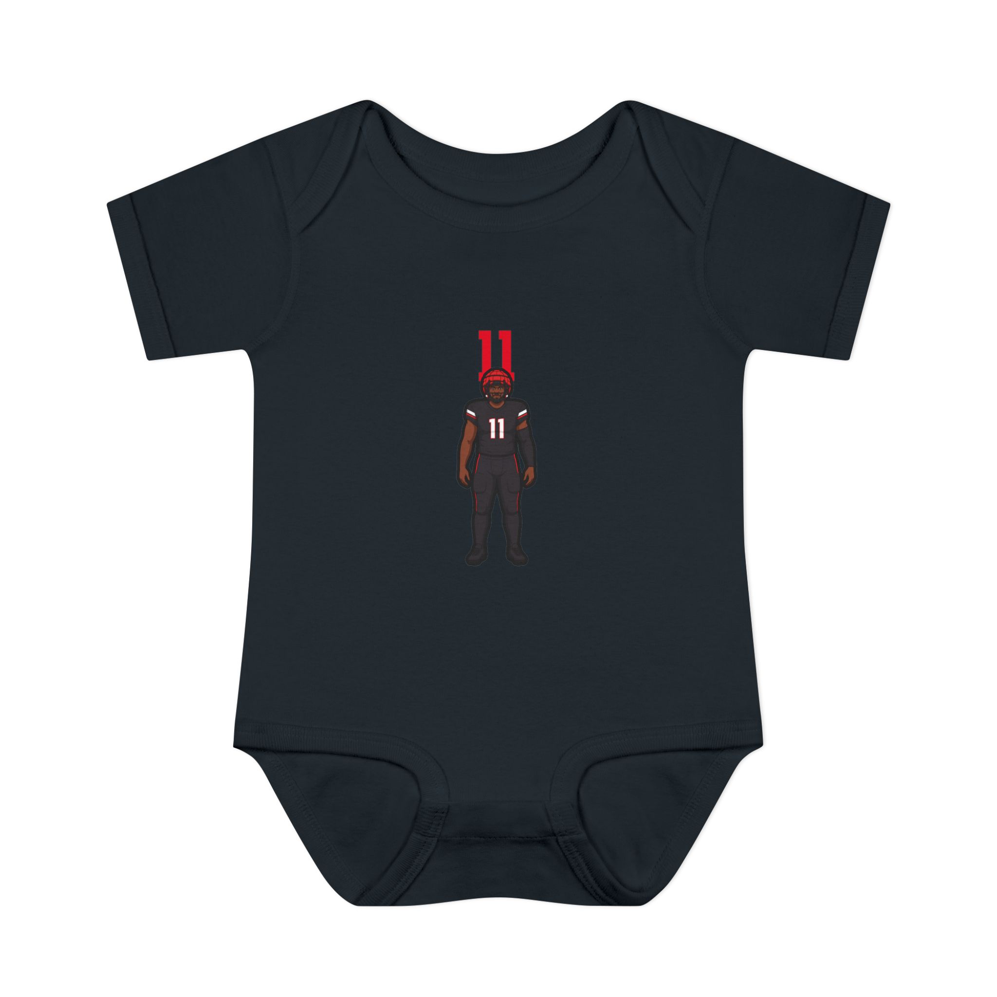 Baby Onesie — character_number_top in Black