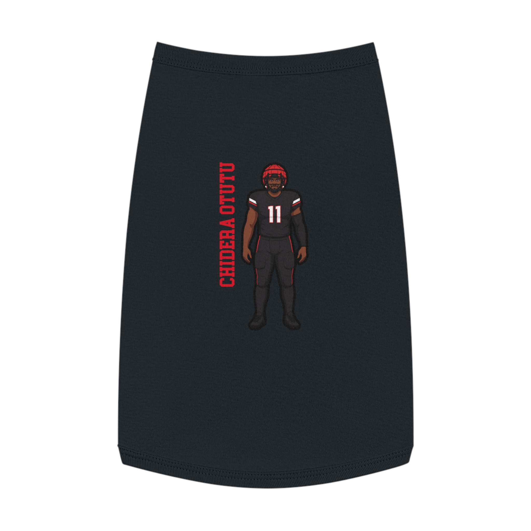 Pet Tank Top — character_name_vertical in Black