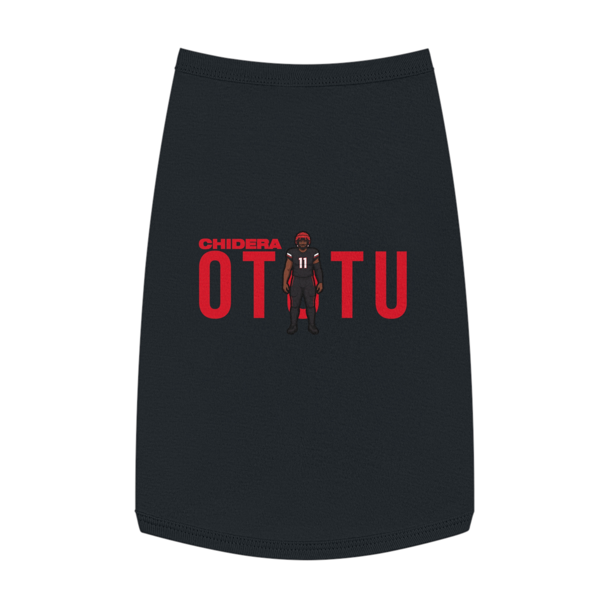Pet Tank Top — character_player_name in Black