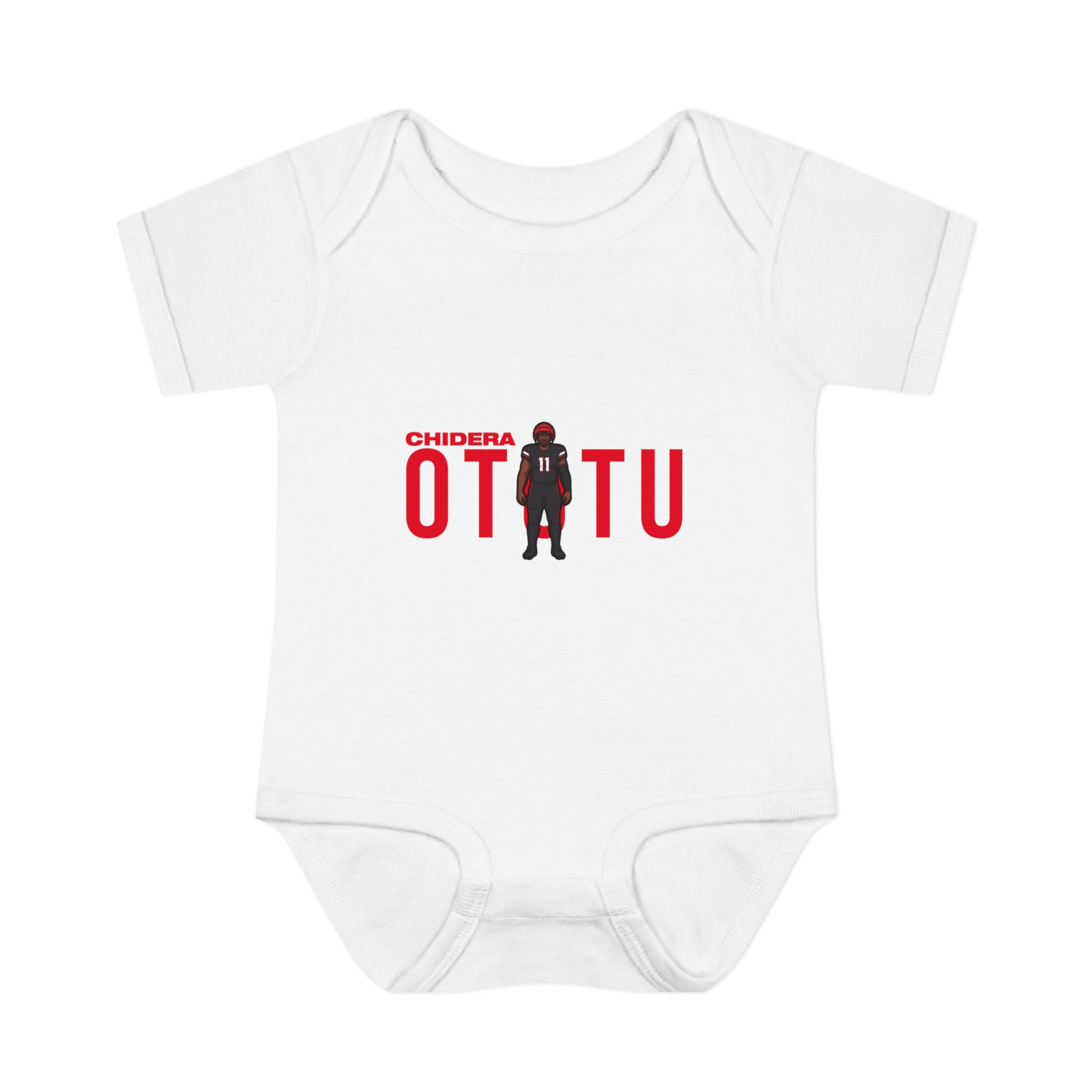Baby Onesie — character_player_name in White