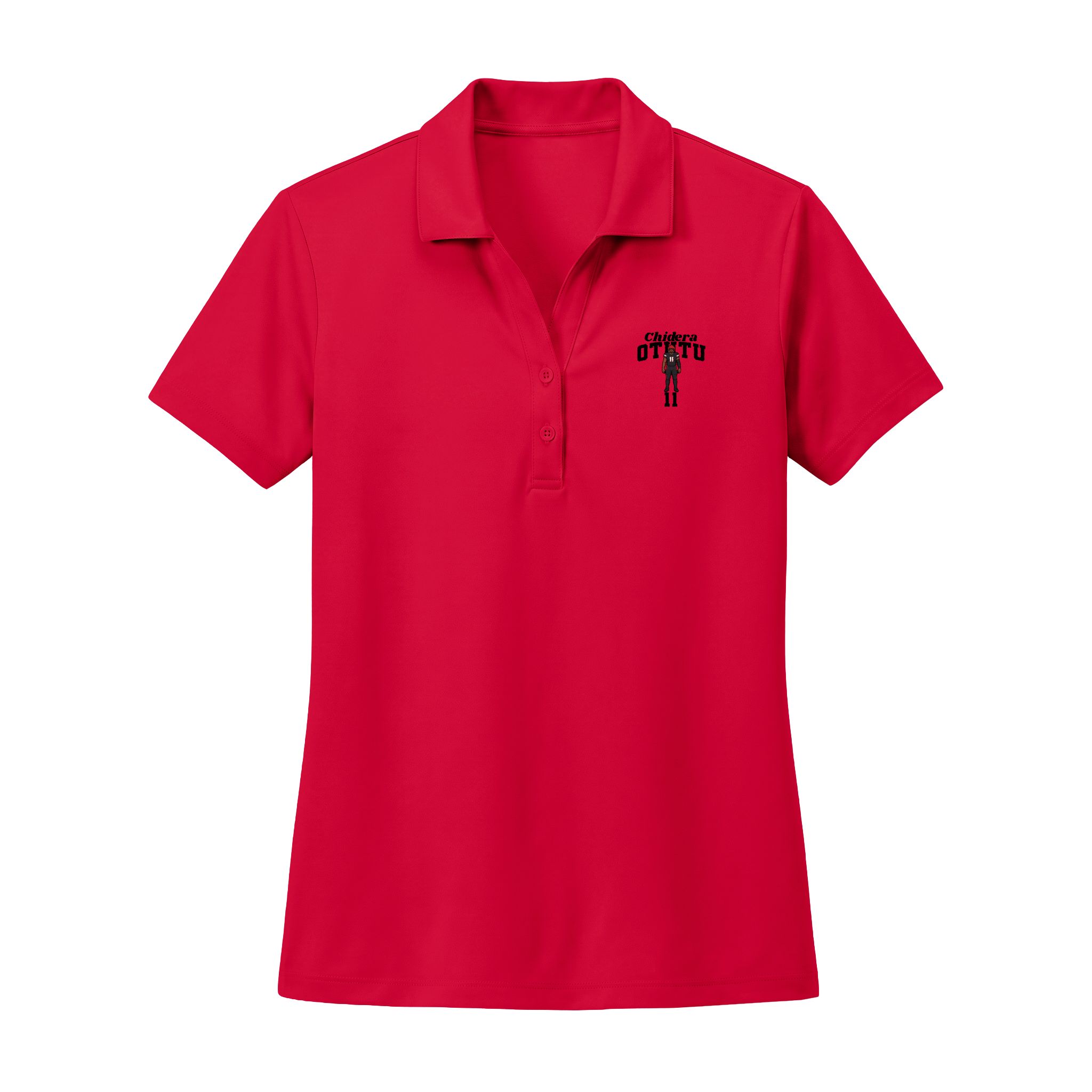 Women's Polo — character_signature_arch in Red