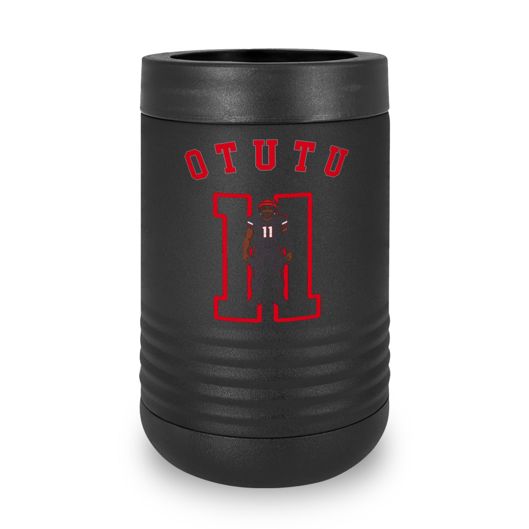 Stainless Can Cooler — character_shirsey_arch in Black