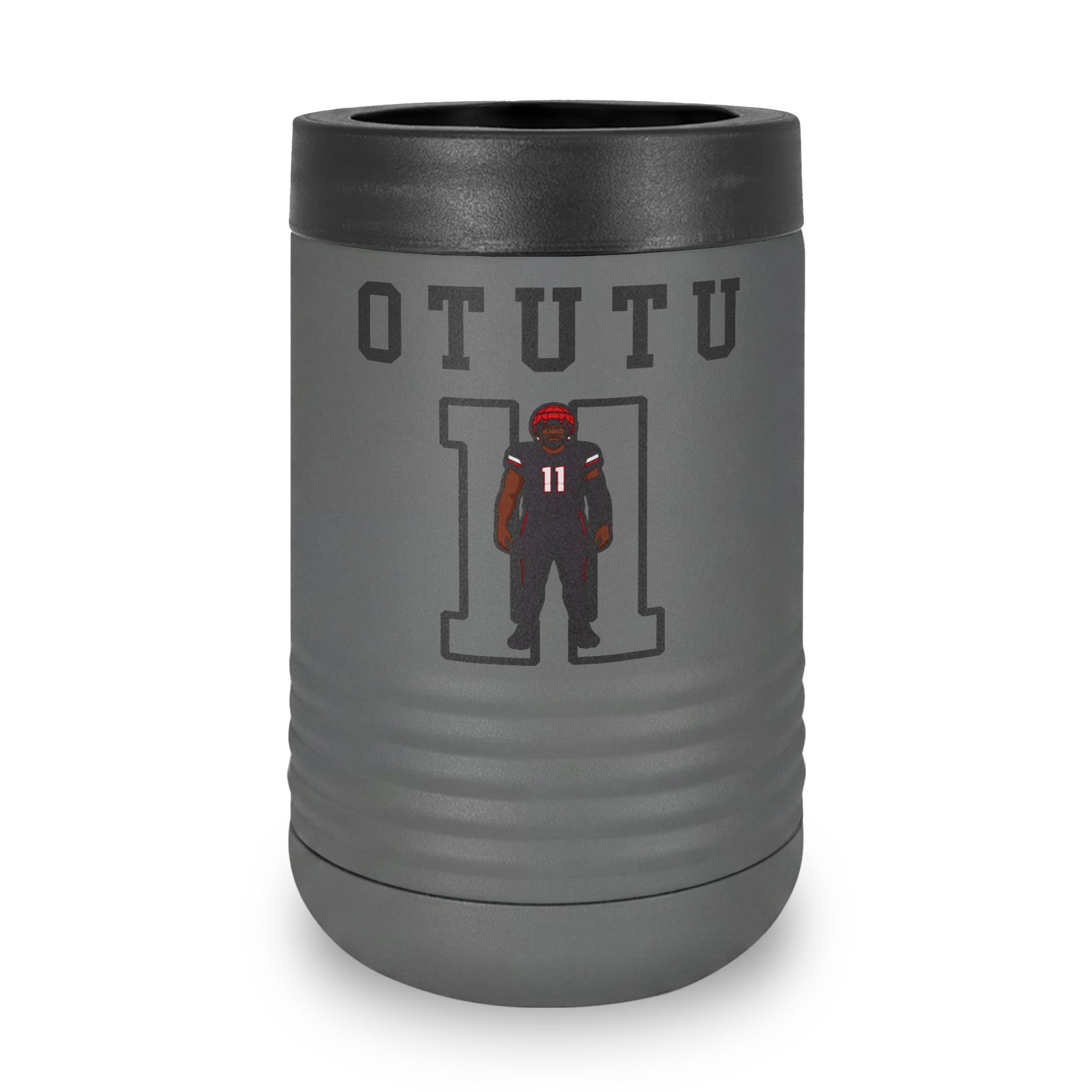 Stainless Can Cooler — character_shirsey in Grey