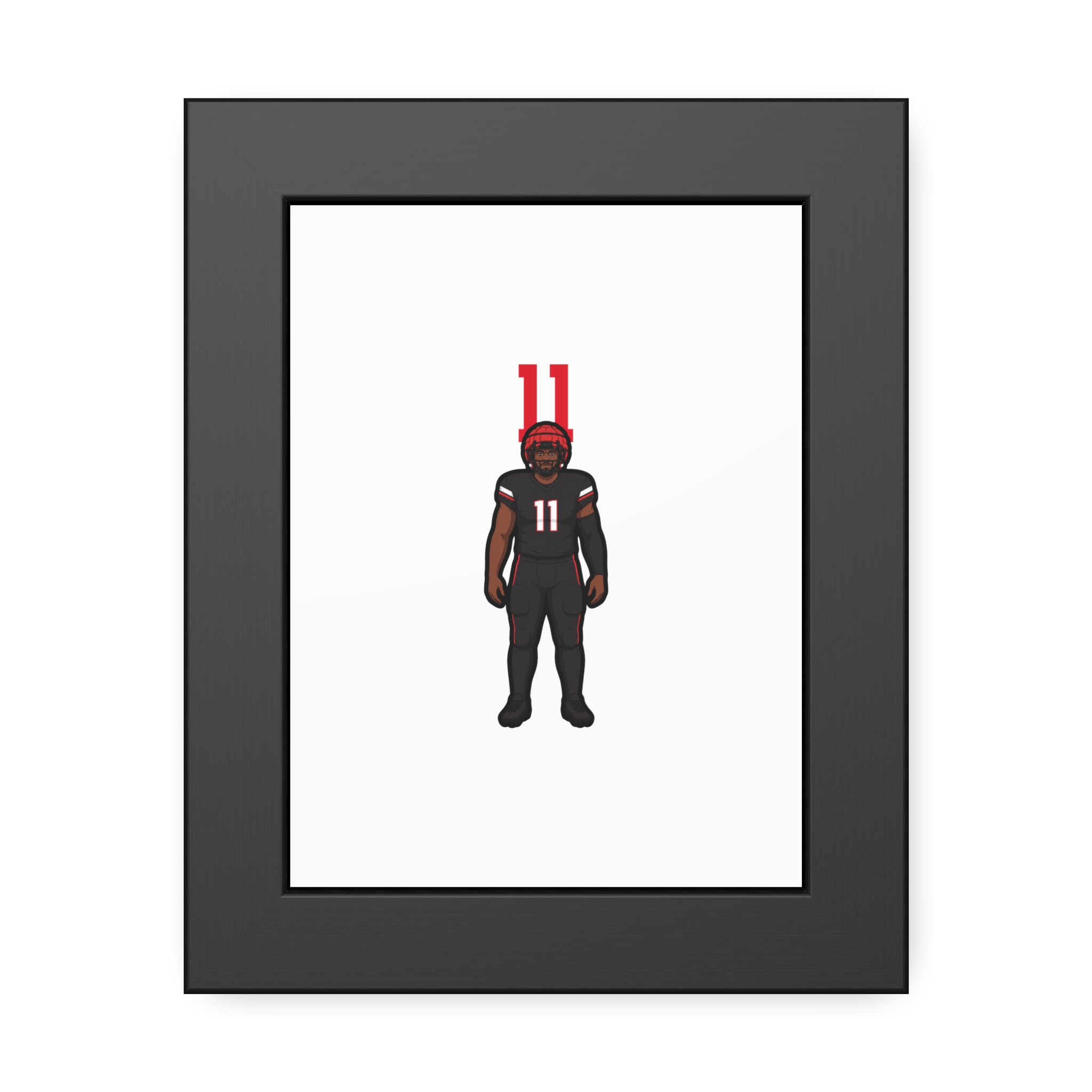 Framed Poster — character_number_top in Black