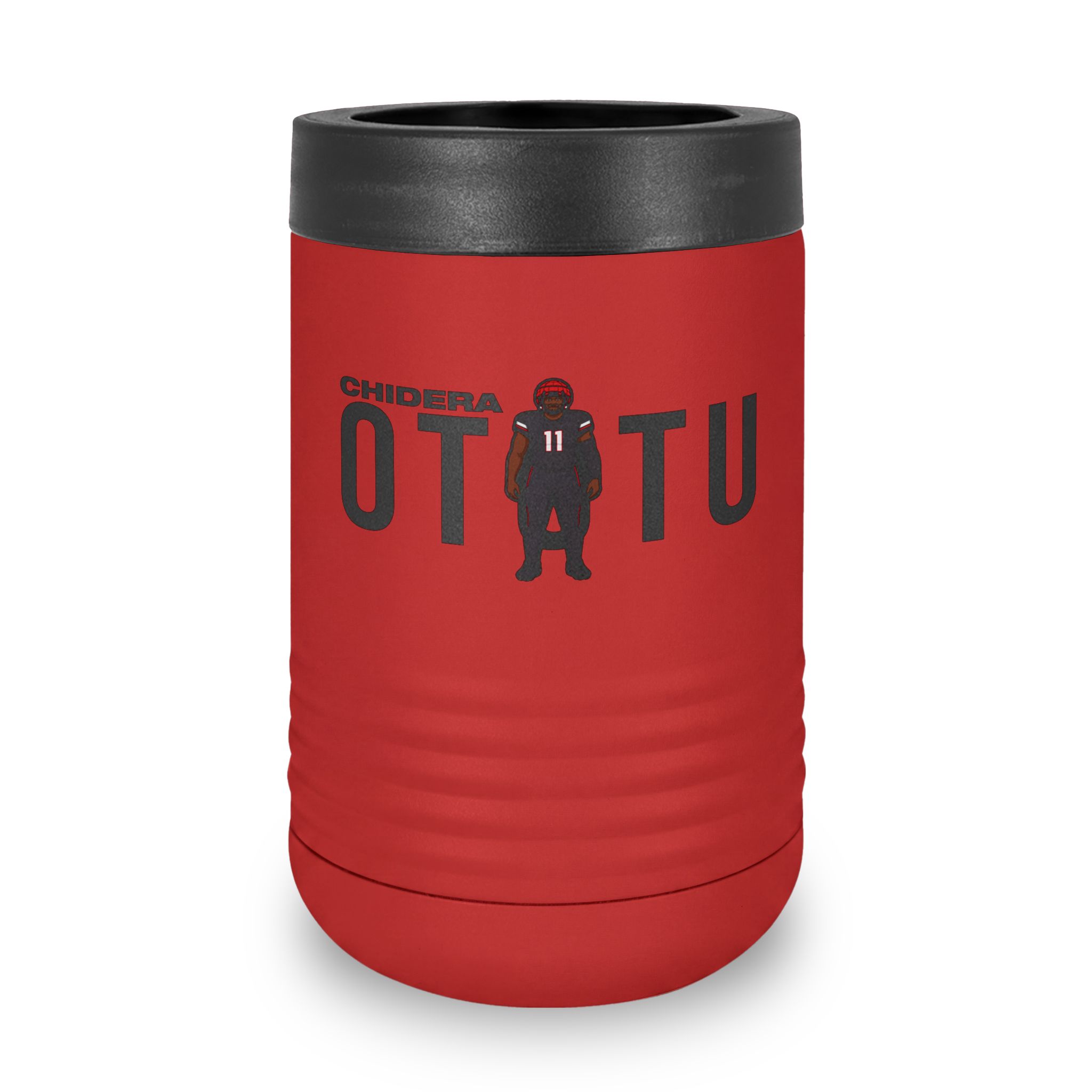 Stainless Can Cooler — character_player_name in Red