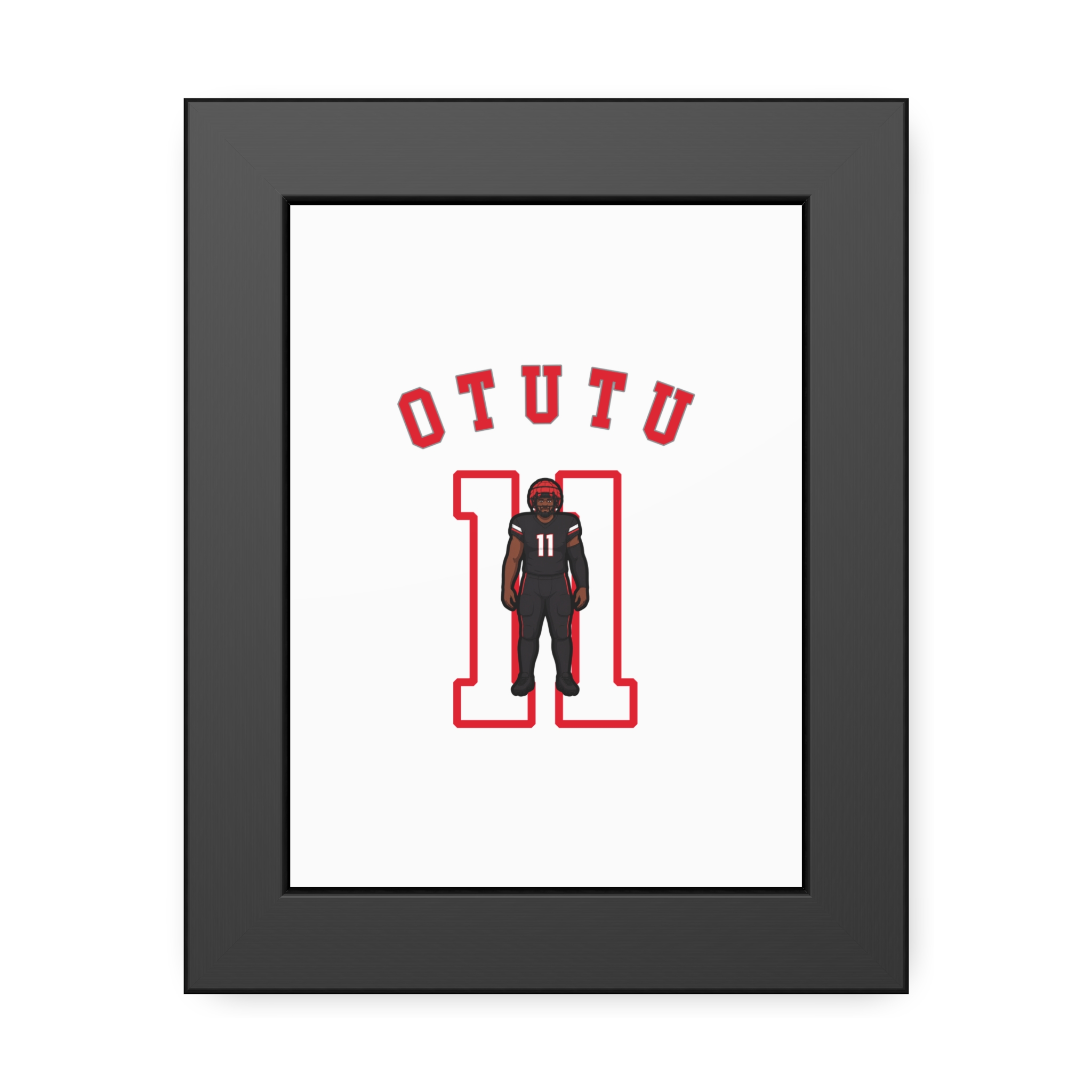 Framed Poster — character_shirsey_arch in Black