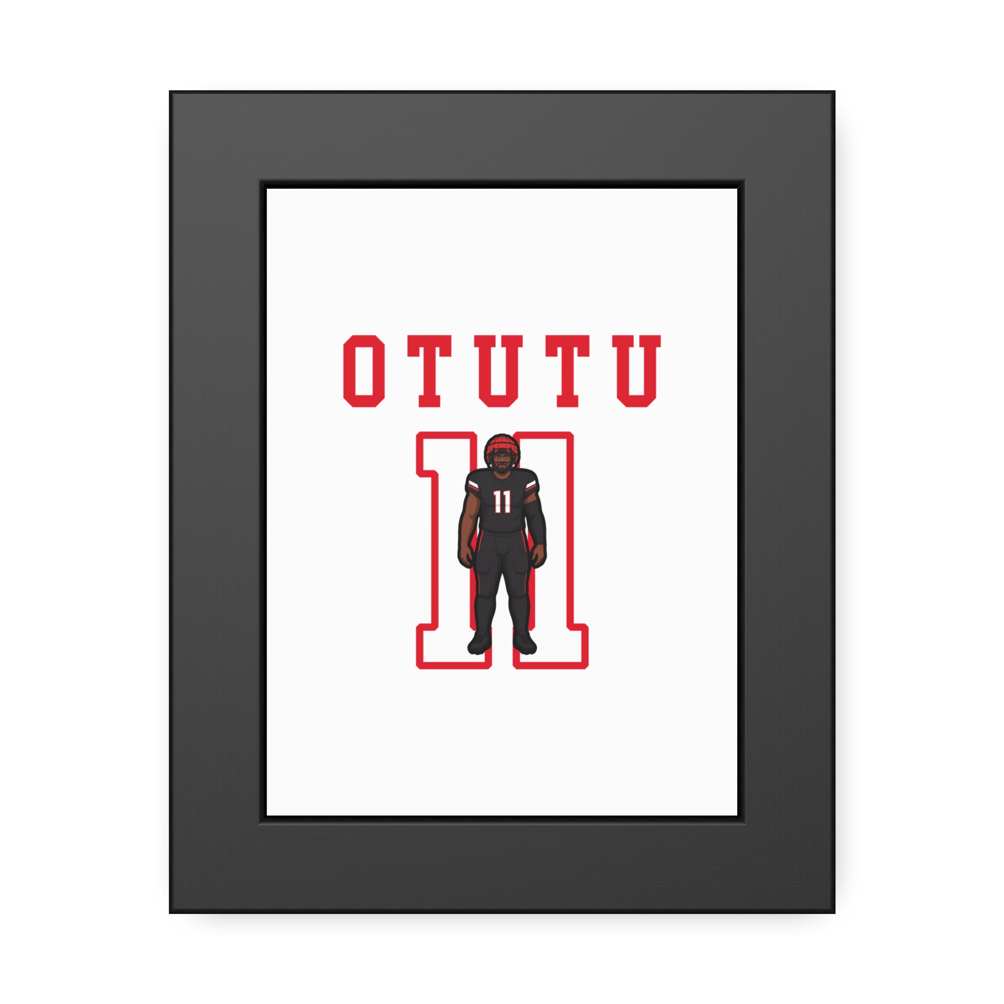 Framed Poster — character_shirsey in Black