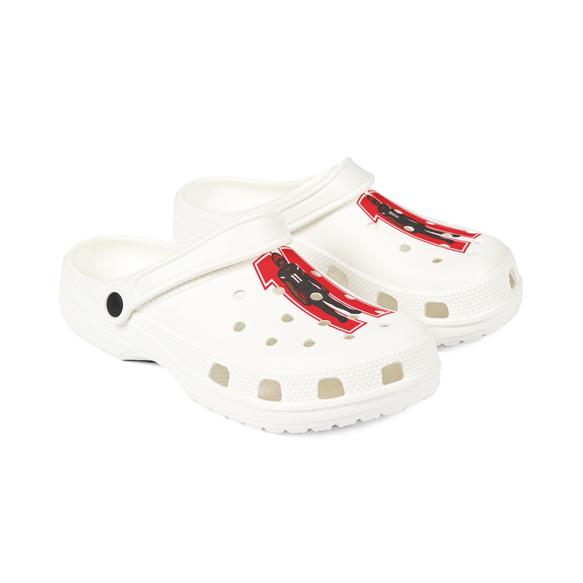 Rubber Clogs — character_number in White