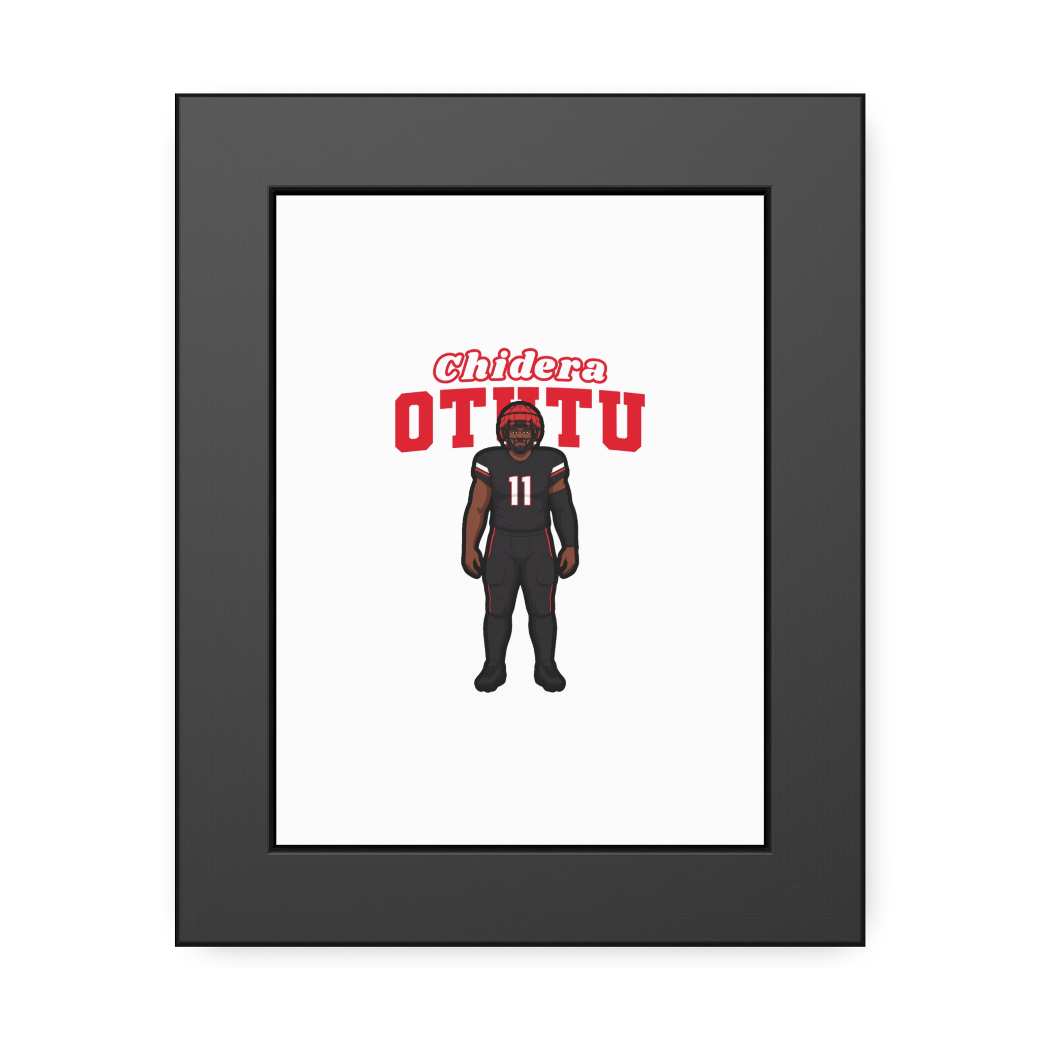 Framed Poster — character_name_arch in Black